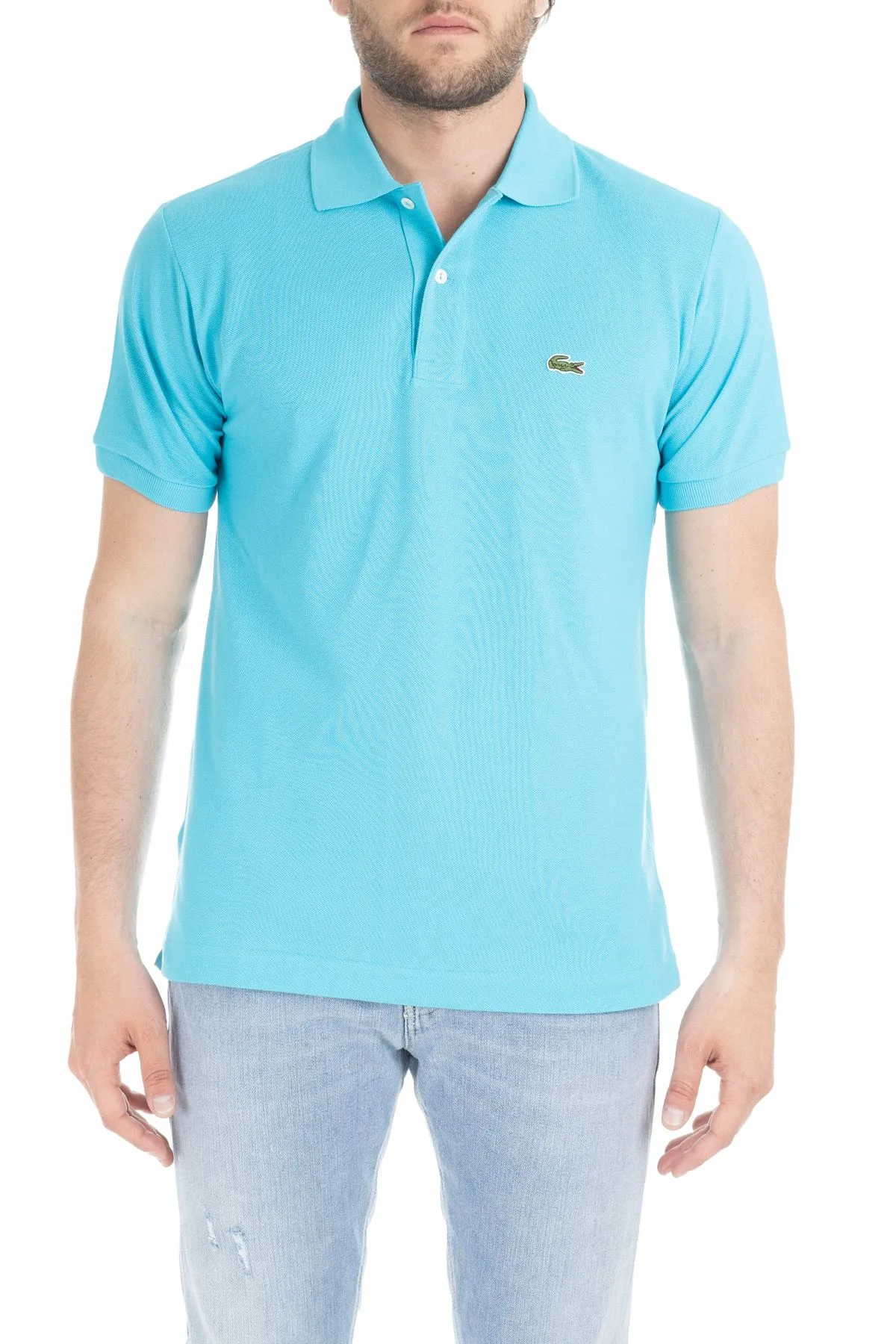 POLO CLASSICA CELESTE IN PIQUE' DI COTONE
