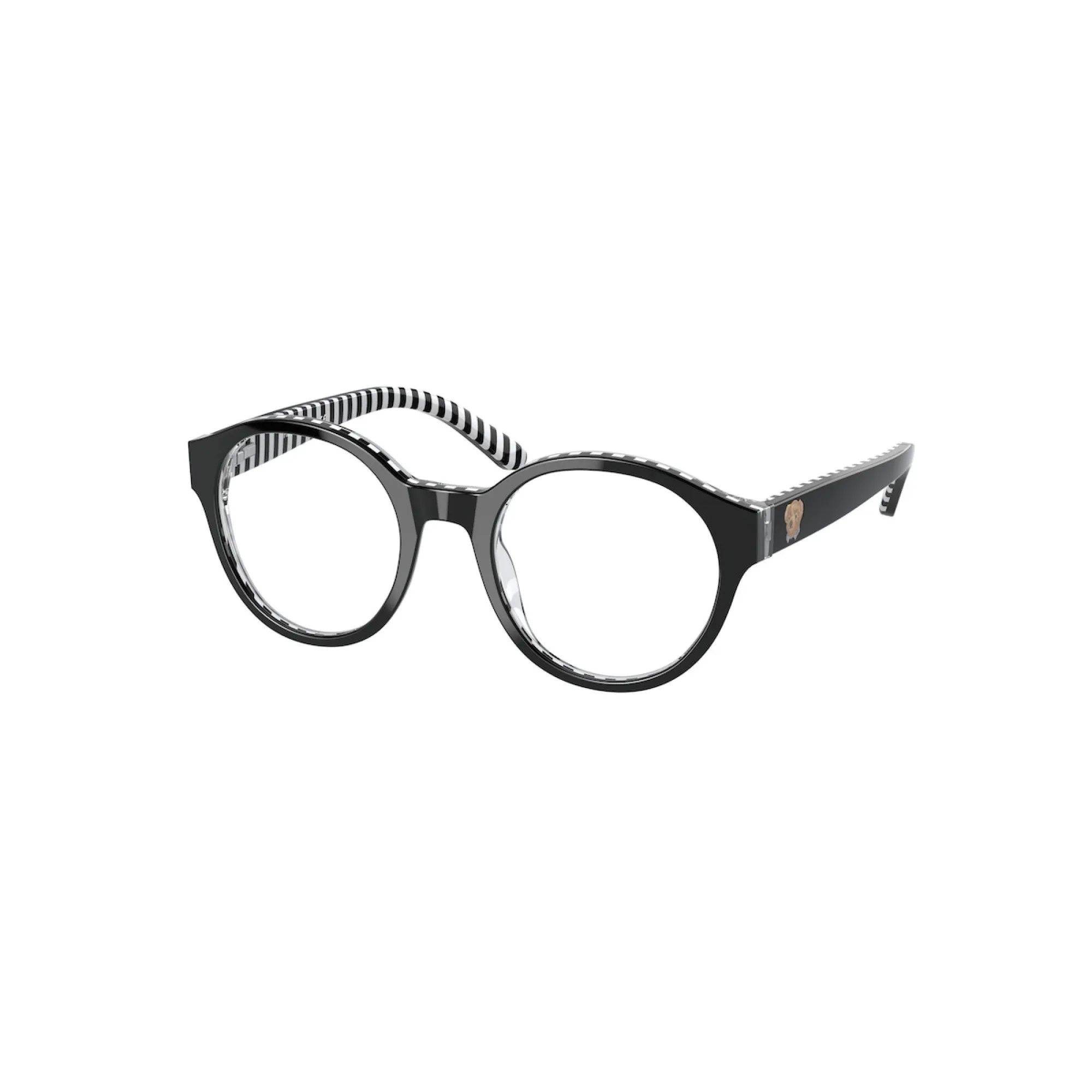   Polo PP 8540 - 5879 Nero Su Strisce Bianche Nere | Occhiale Da Vista Bambino Unisex 