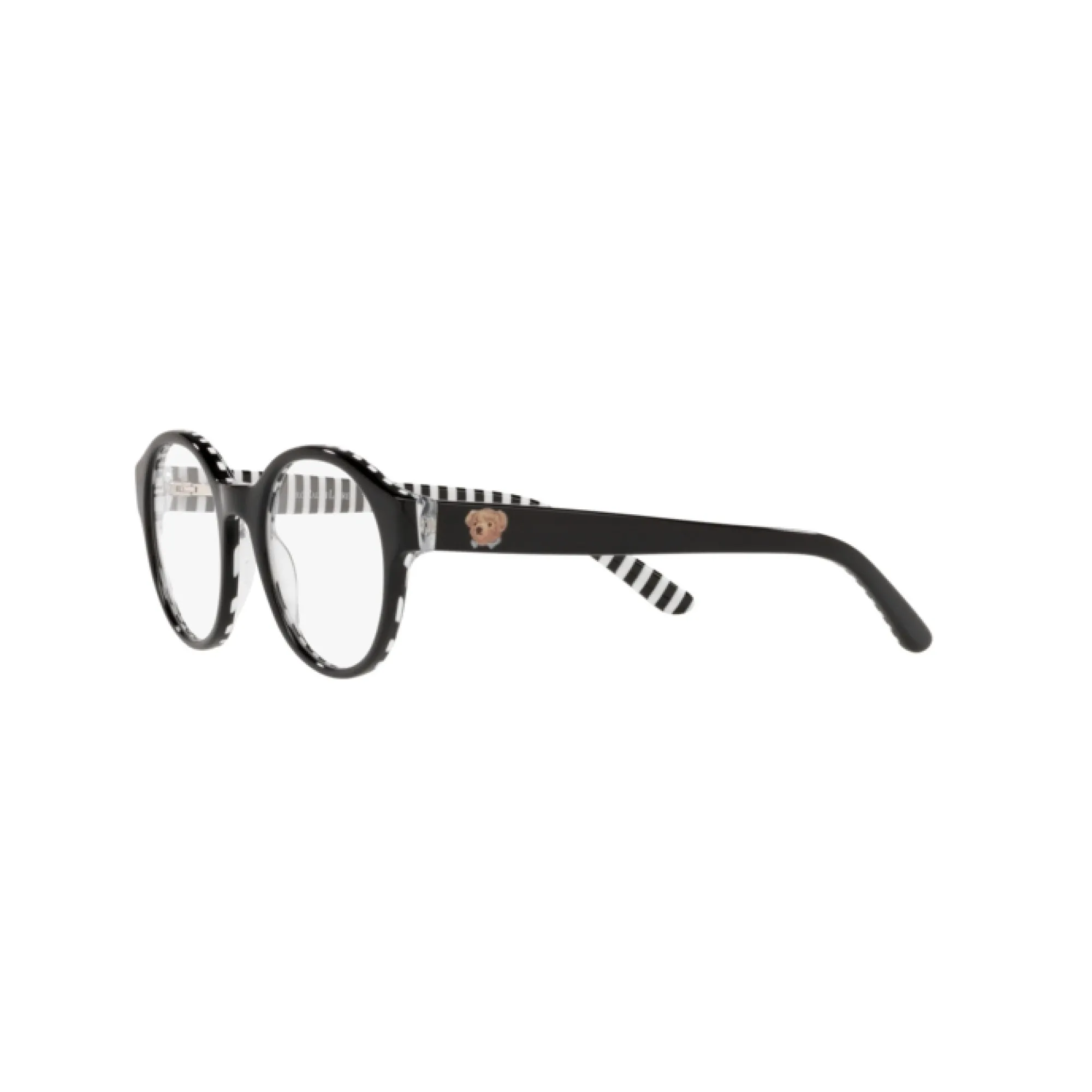   Polo PP 8540 - 5879 Nero Su Strisce Bianche Nere | Occhiale Da Vista Bambino Unisex 
