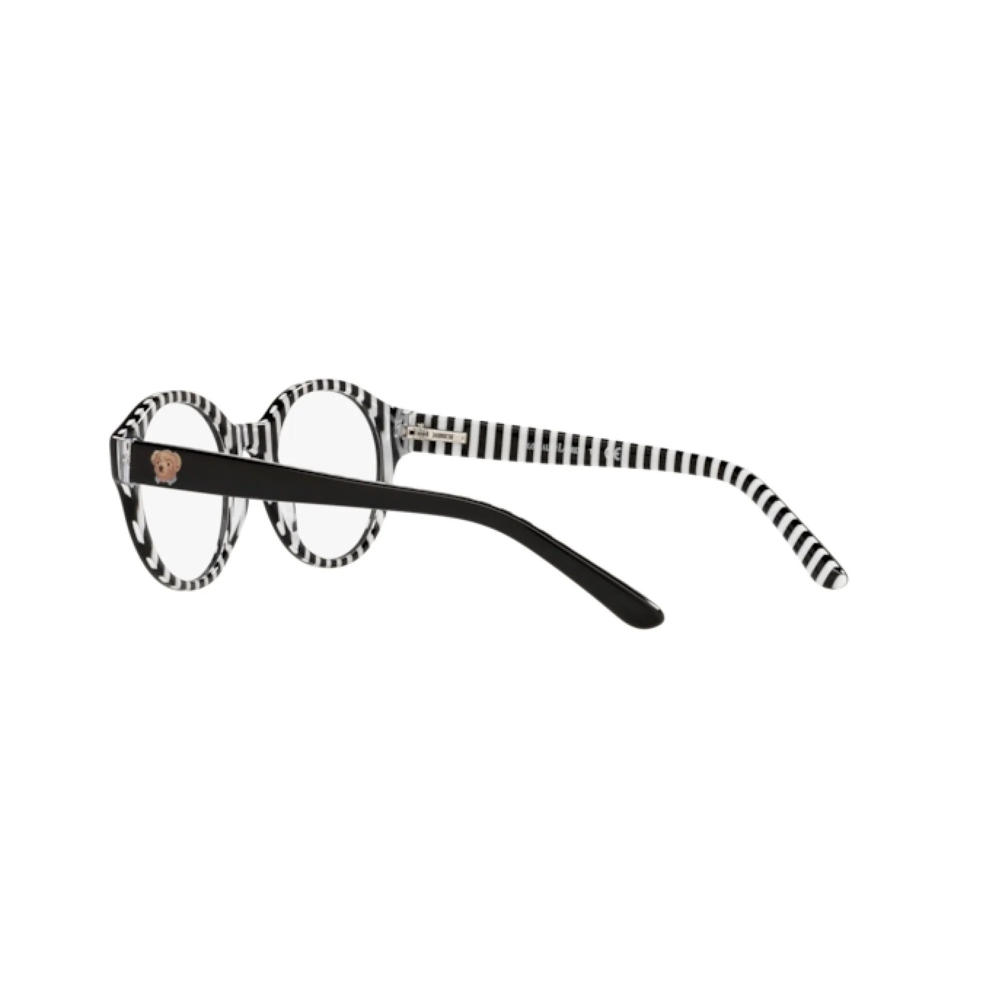   Polo PP 8540 - 5879 Nero Su Strisce Bianche Nere | Occhiale Da Vista Bambino Unisex 