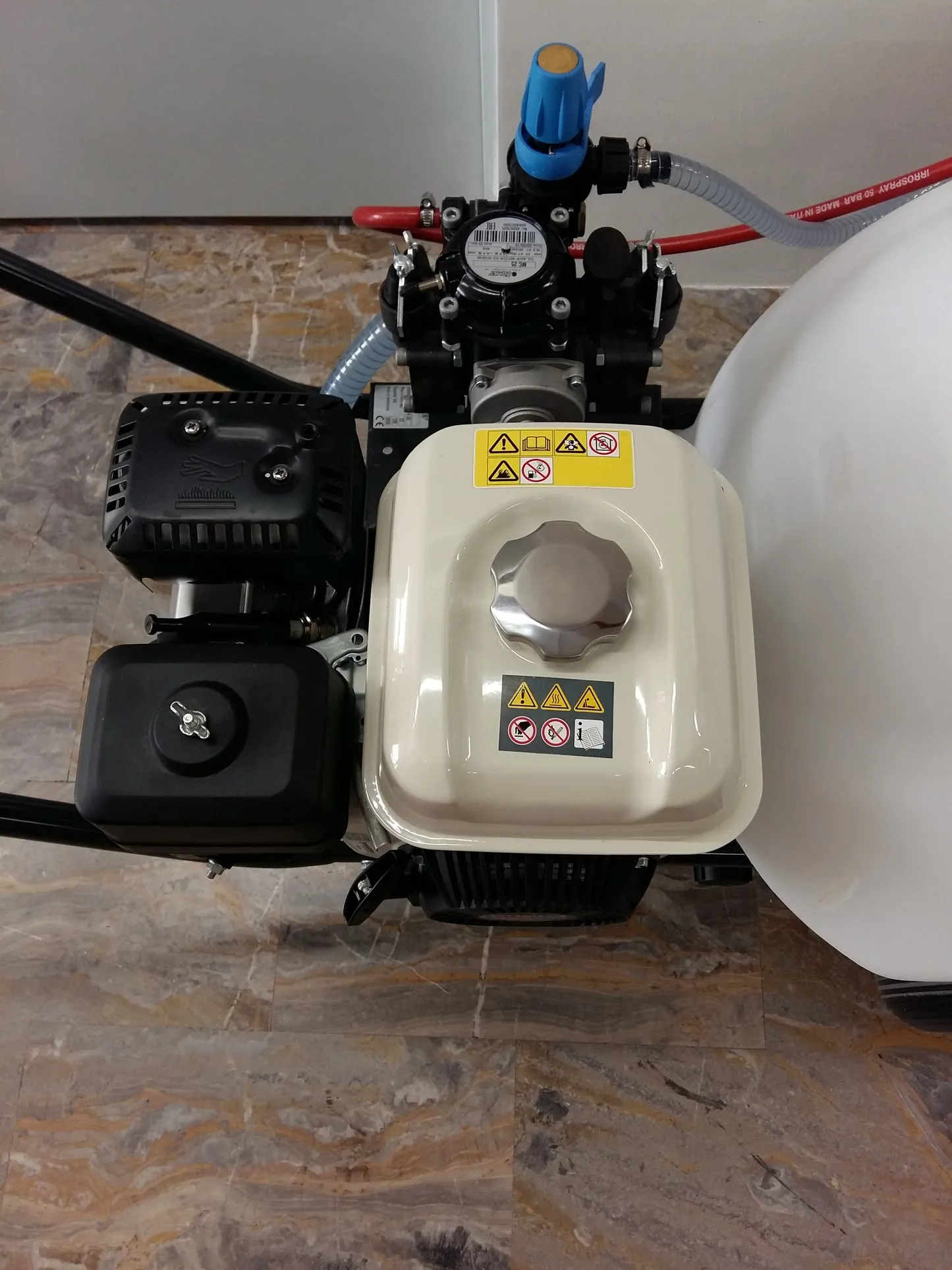 Pompa Irrorazione a Scoppio CON CARRIOLA LT. 120 MOTOPOMPA MC25 + AVVO