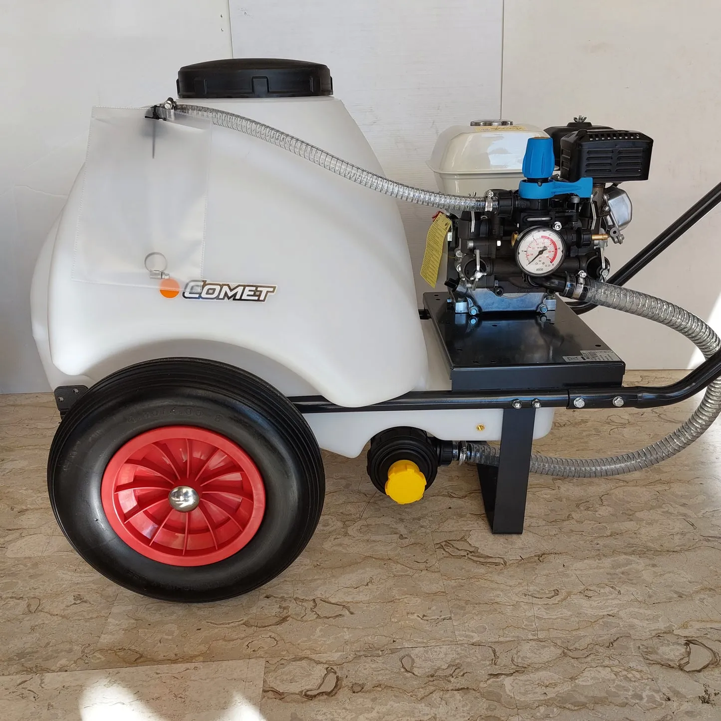 Pompa Irrorazione a Scoppio CON CARRIOLA LT. 120 MOTOPOMPA MC25 + AVVO