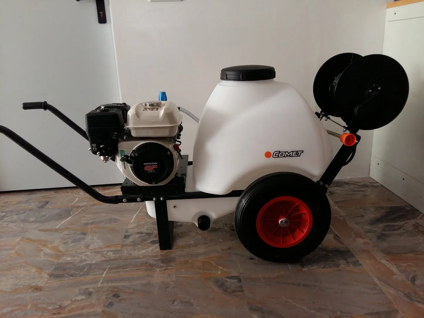 Pompa Irrorazione a Scoppio CON CARRIOLA LT. 120 MOTOPOMPA MC25 + AVVO