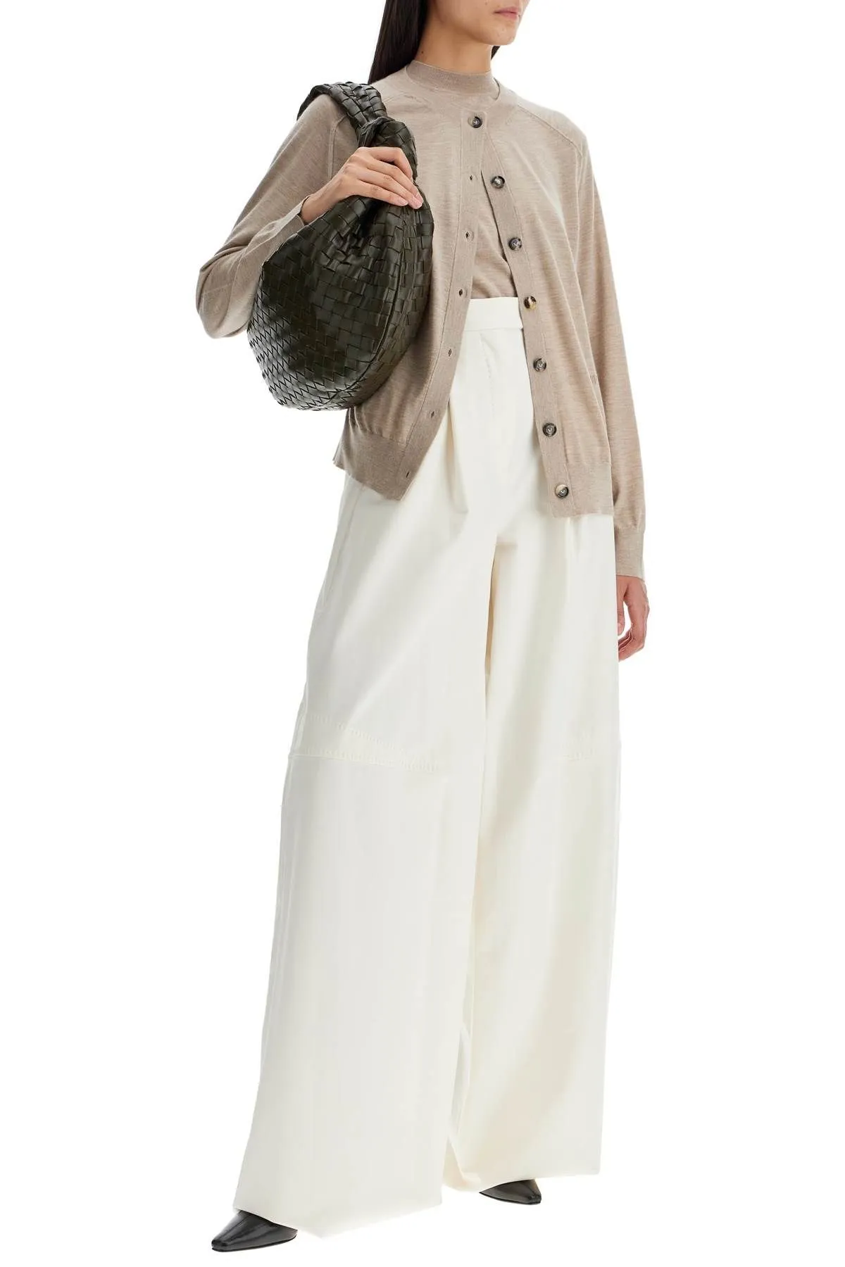 Pullover a maniche corte in cashmere