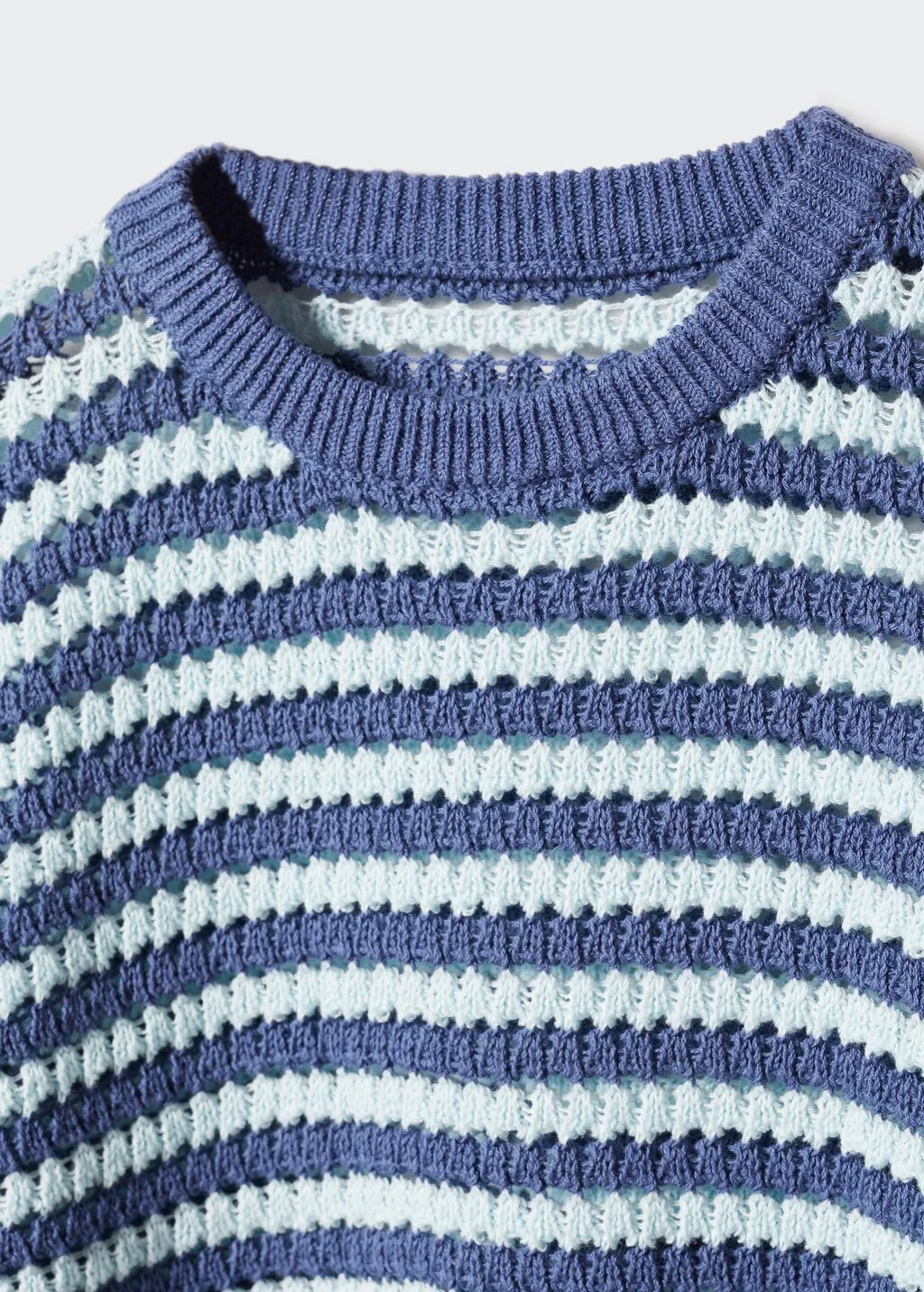 Pullover maglia traforata righe