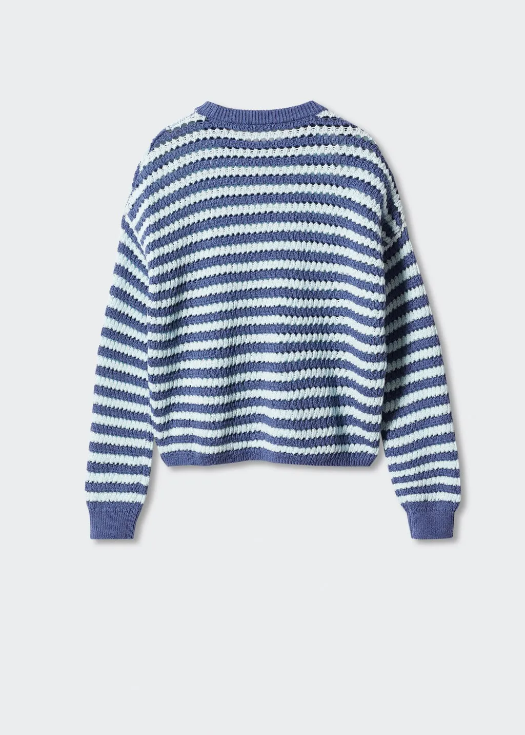 Pullover maglia traforata righe