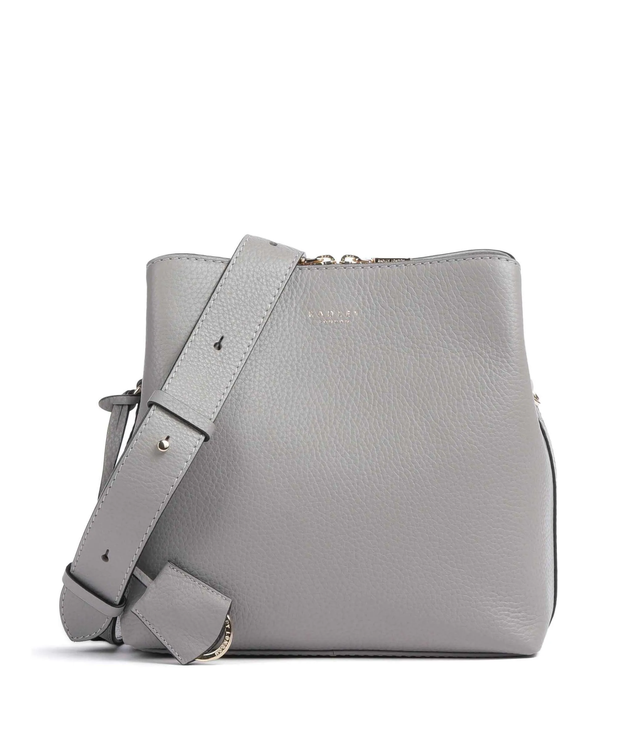  Radley London Dukes Place Borsa a tracolla pelle di vacchetta grana grigio  