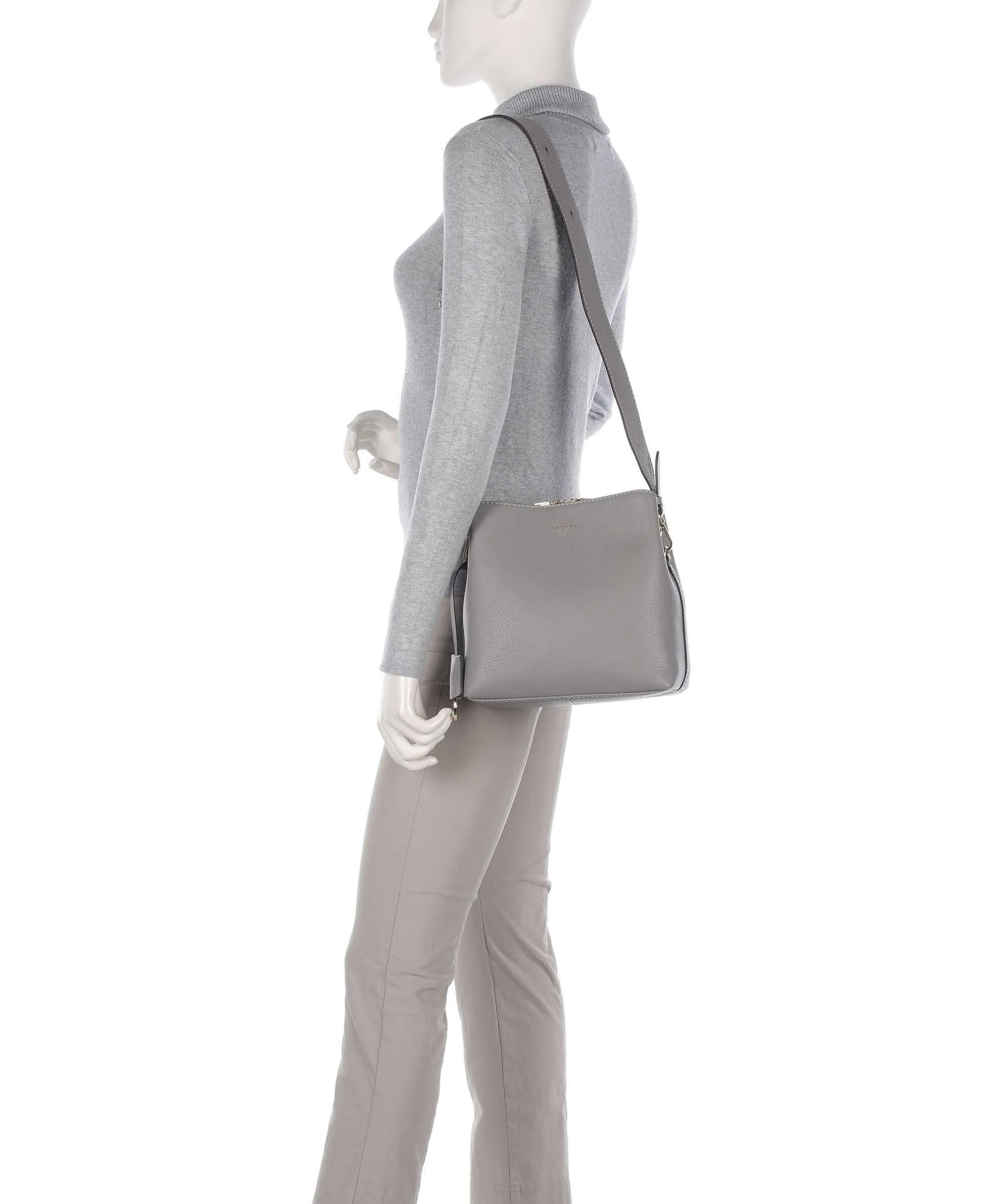  Radley London Dukes Place Borsa a tracolla pelle di vacchetta grana grigio  