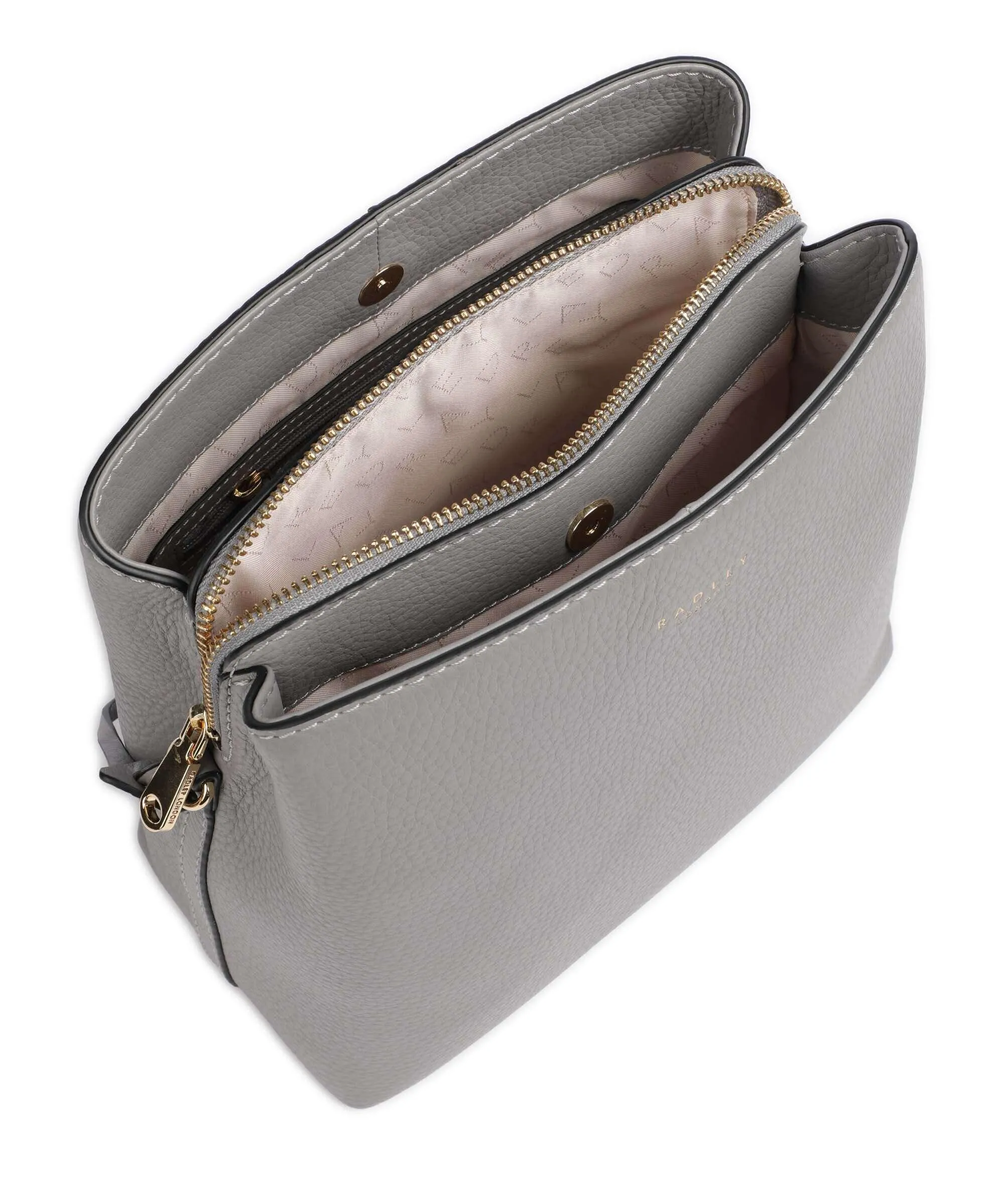  Radley London Dukes Place Borsa a tracolla pelle di vacchetta grana grigio  