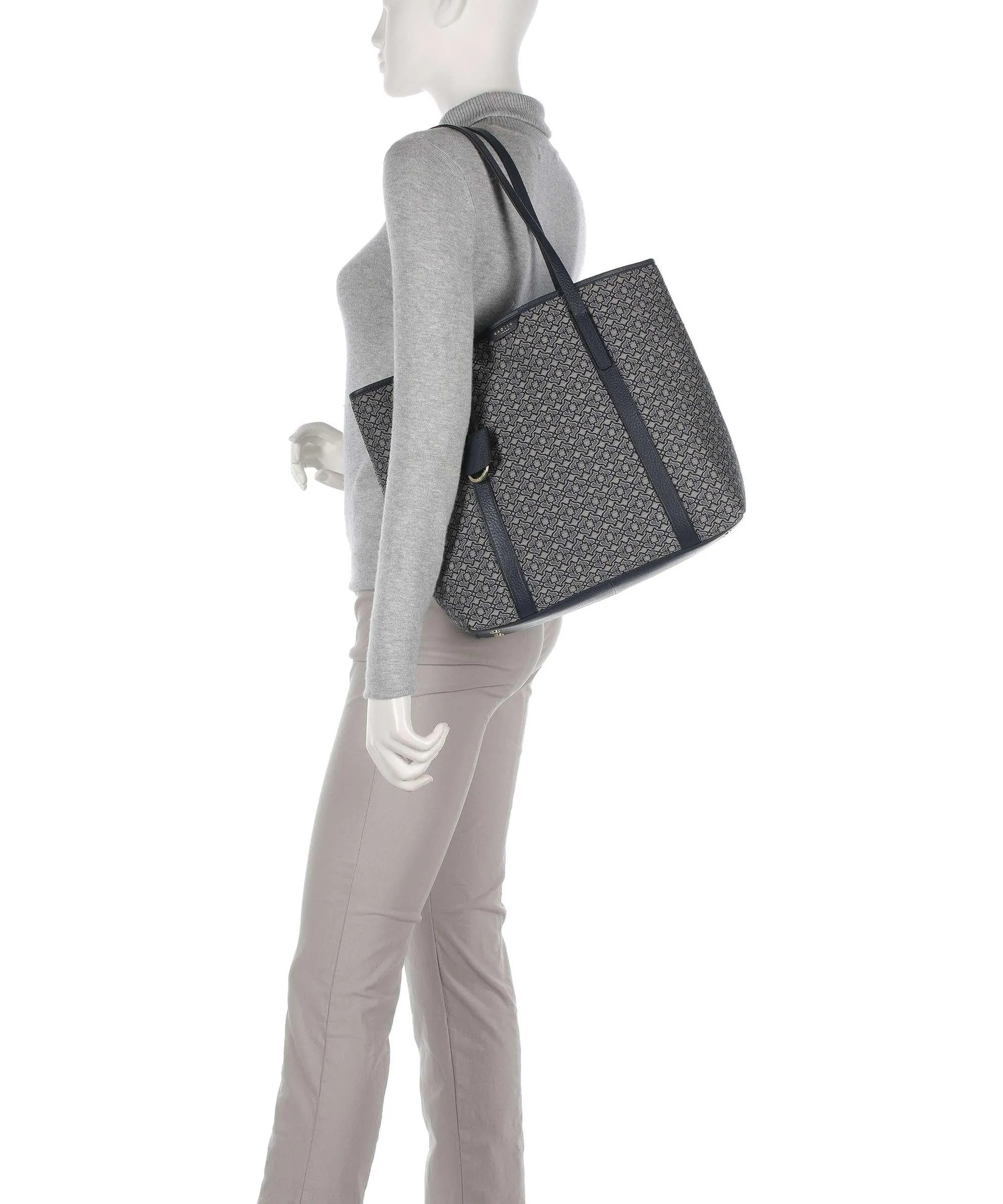  Radley London Museum Street Heirloom Borsa shopper cotone, poliestere blu/grigio  