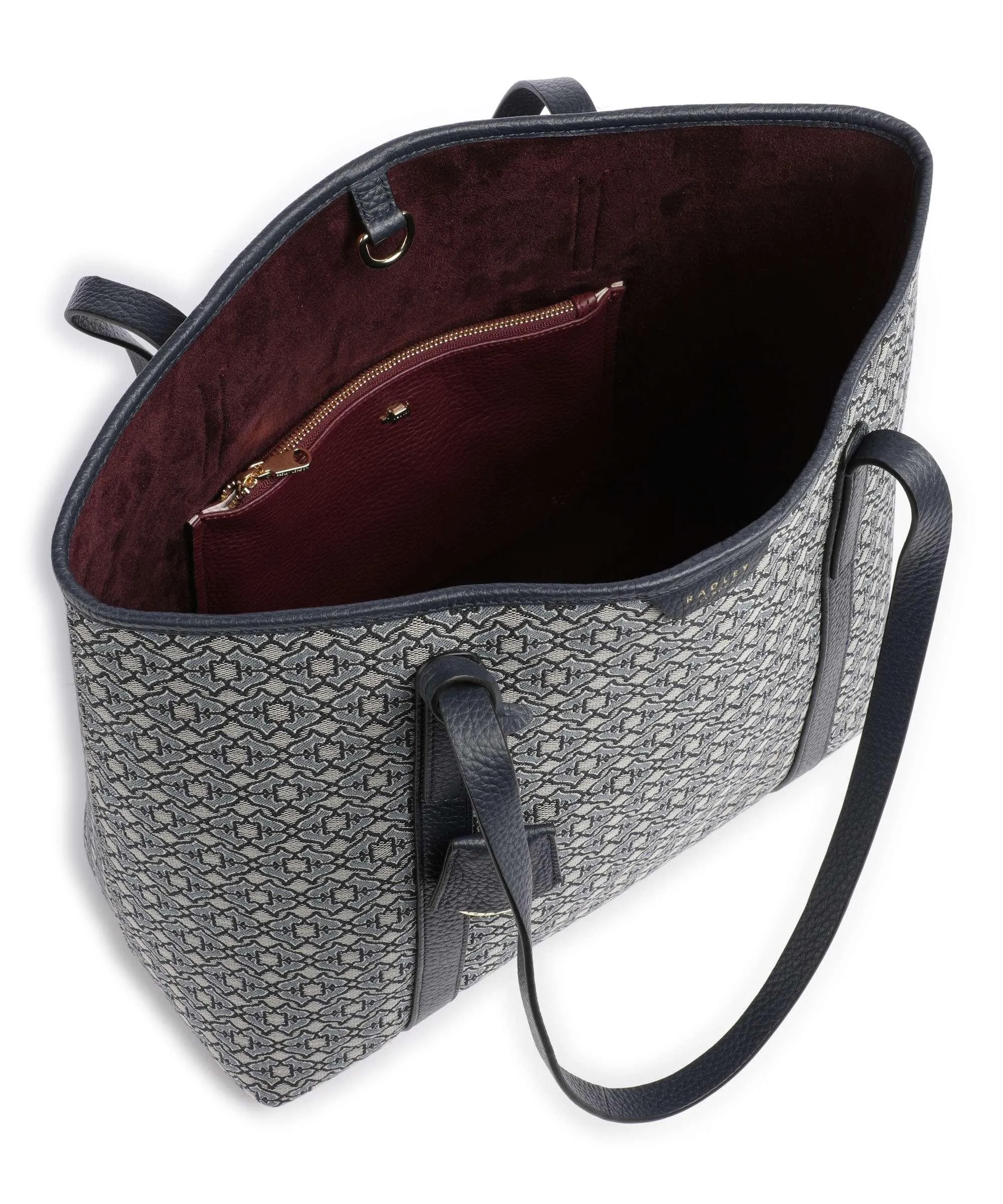  Radley London Museum Street Heirloom Borsa shopper cotone, poliestere blu/grigio  