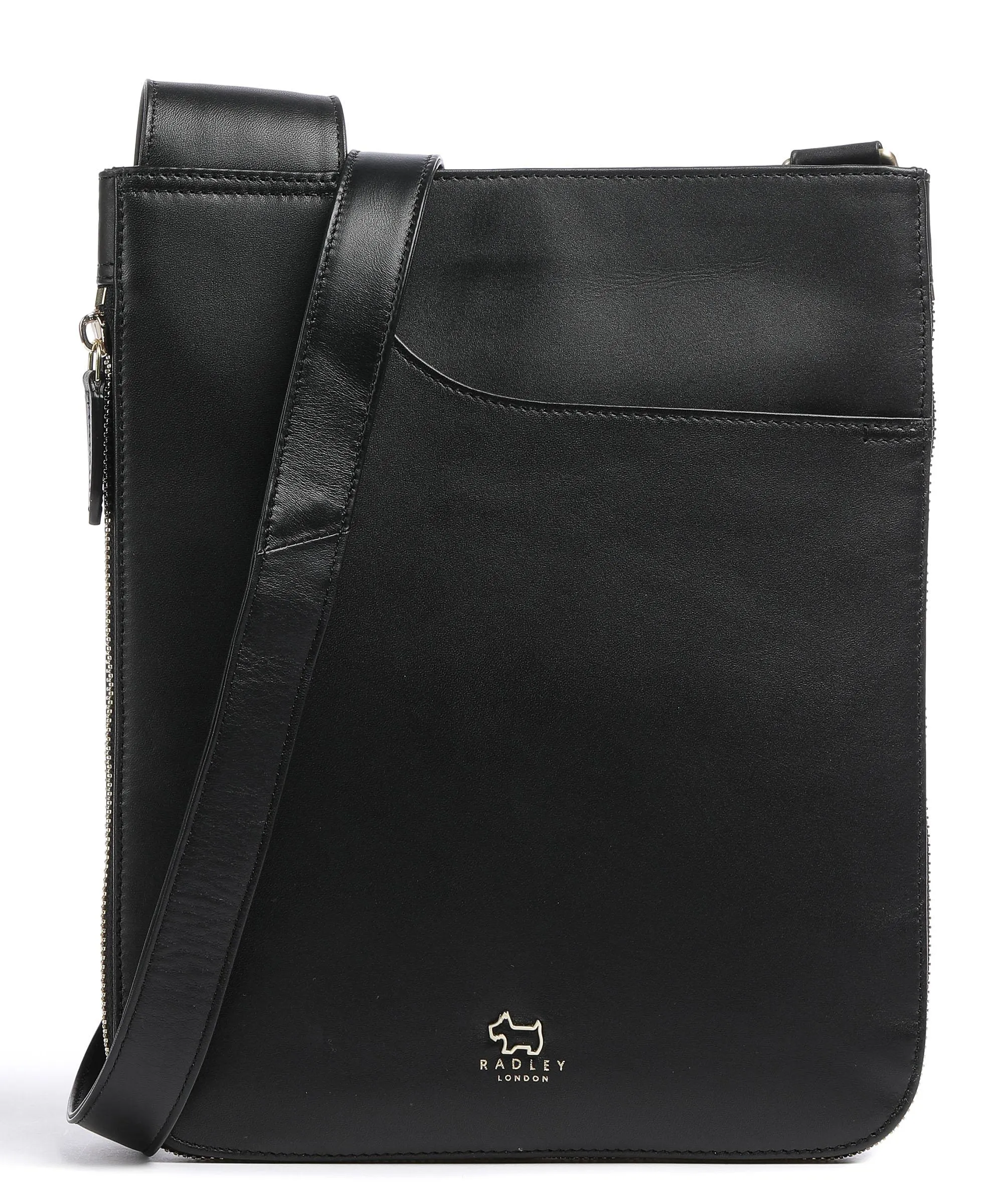  Radley London Pockets Borsa a tracolla pelle di vacchetta finemente grana nero  