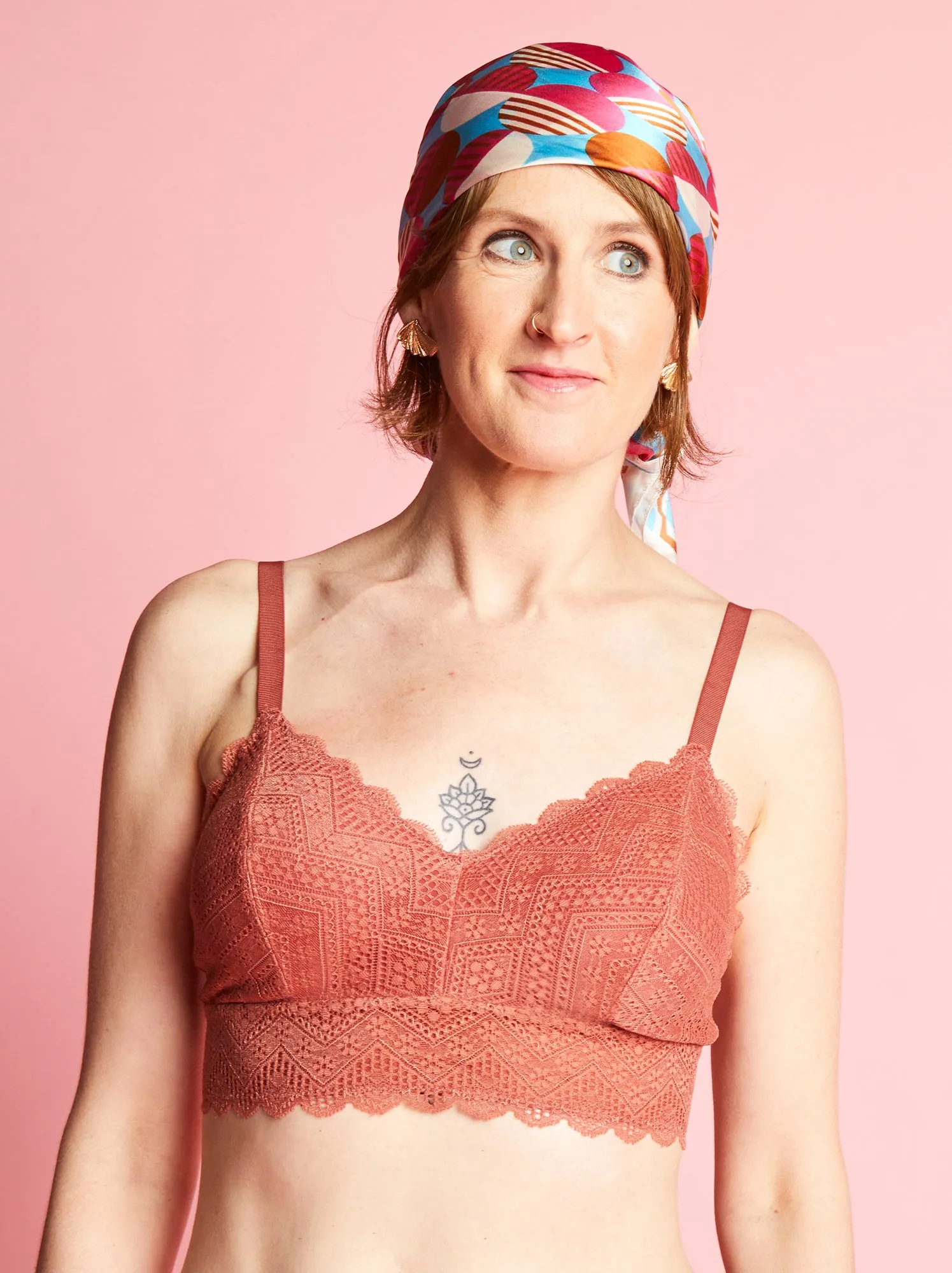 Reggiseno a triangolo postoperatorio - ROSSO