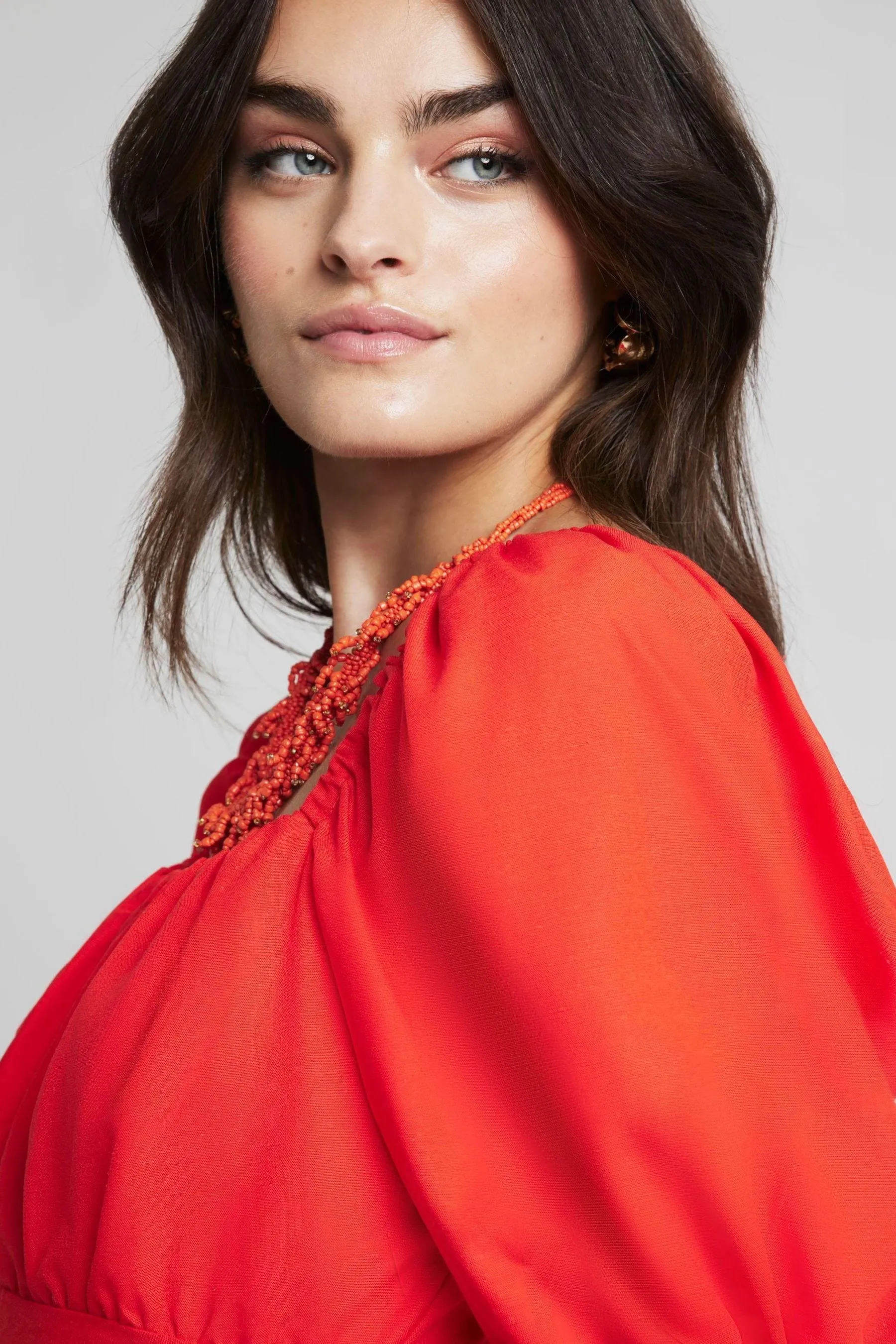 River Island - Abito midi milkmaid