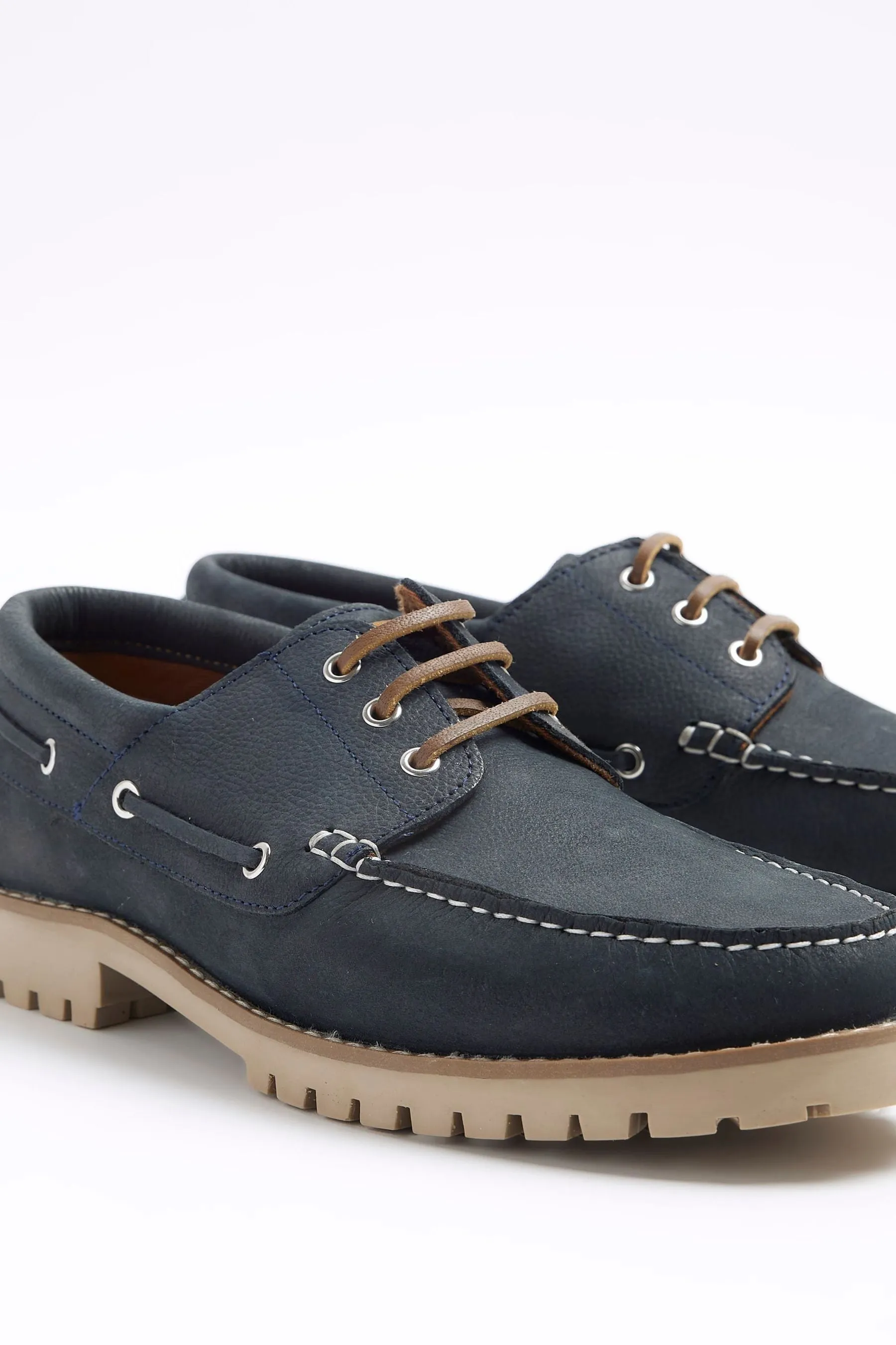 River Island - Scarpe da barca in pelle