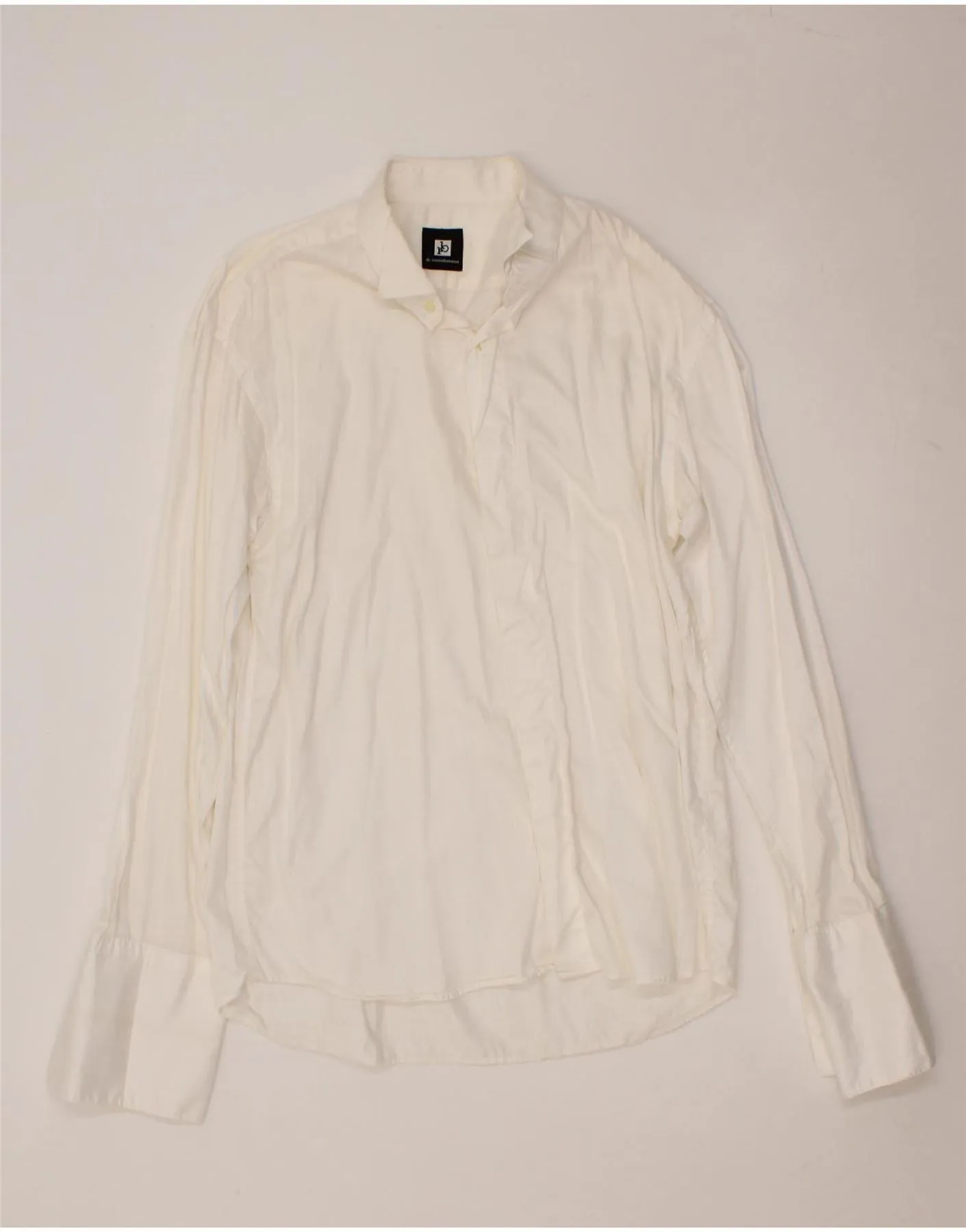 ROCCOBAROCCO Mens Formal Shirt Size 43 17 XL White