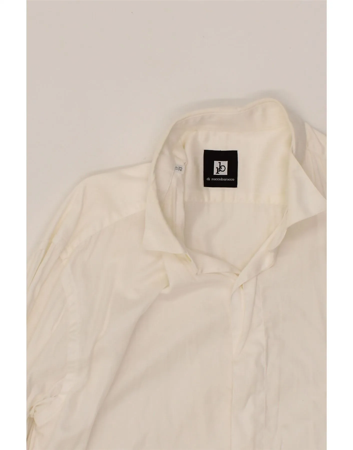 ROCCOBAROCCO Mens Formal Shirt Size 43 17 XL White