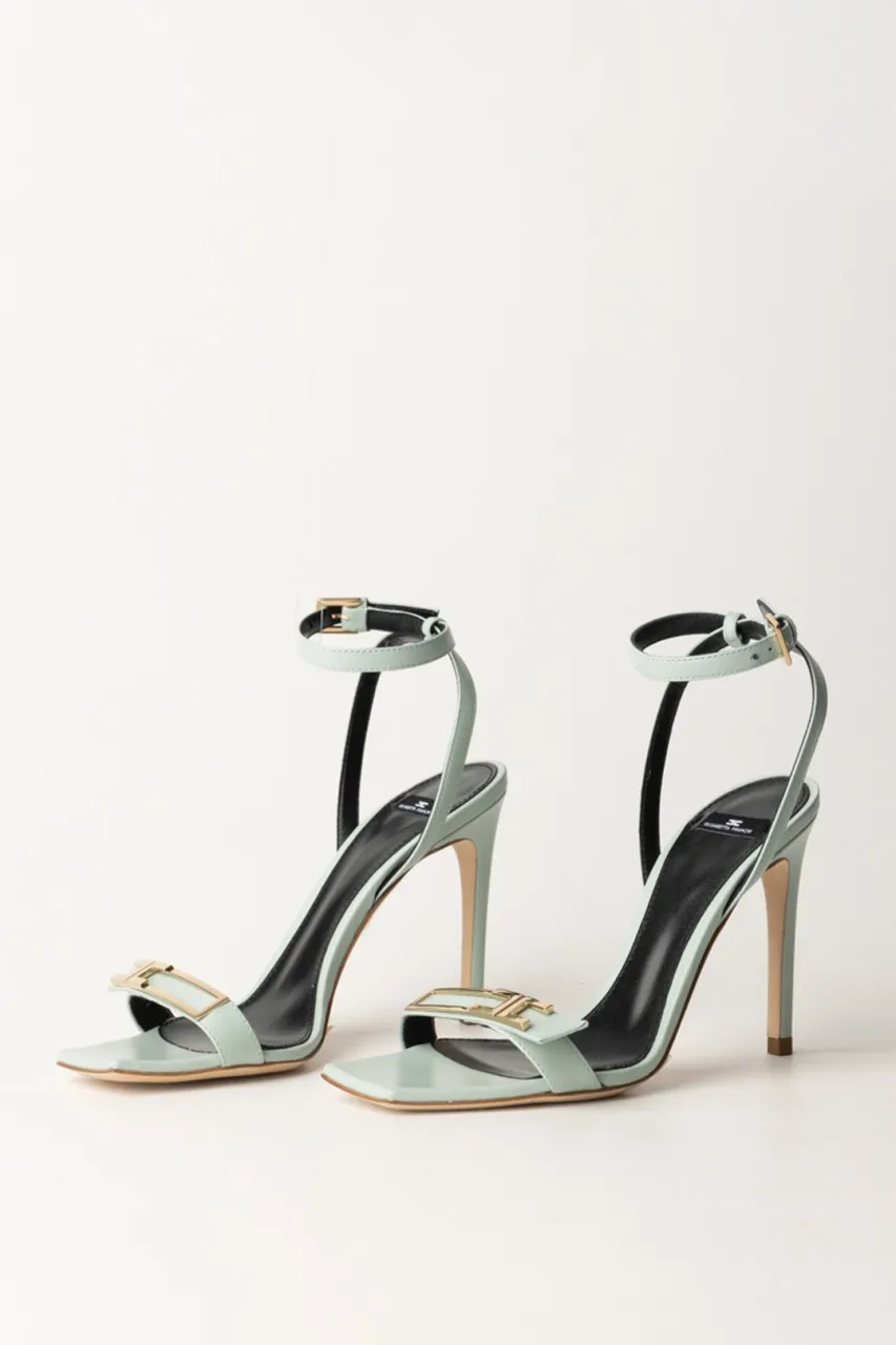 Sandali in pelle con logo ACQUA