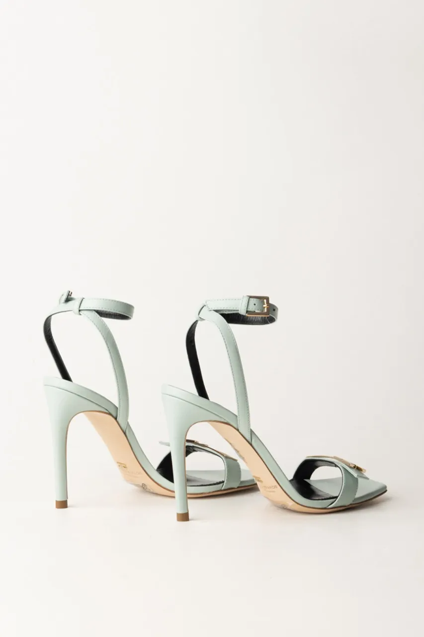 Sandali in pelle con logo ACQUA
