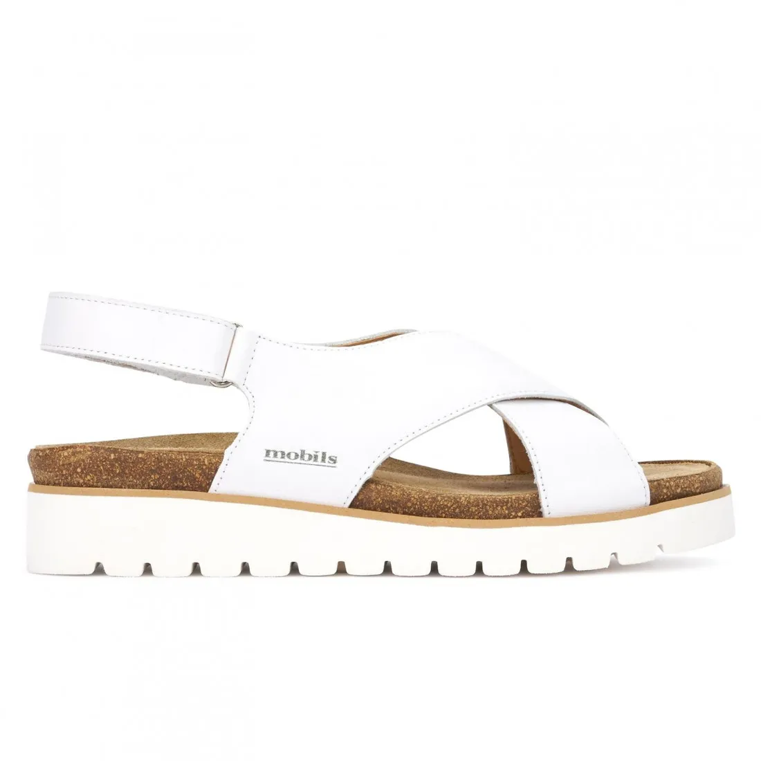 Sandali Mephisto Mobils Tally bianchi con plantare estraibile