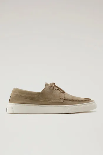 Scarpe da barca in pelle scamosciata                                                                                            