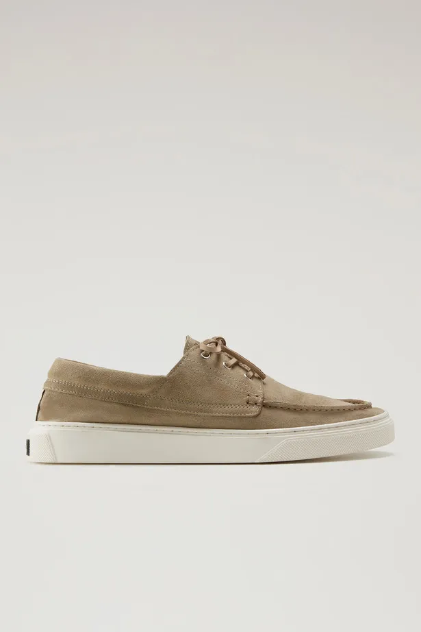 Scarpe da barca in pelle scamosciata                                                                                            