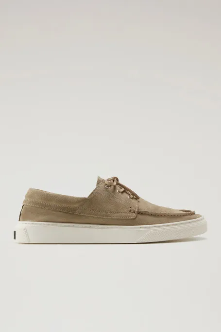 Scarpe da barca in pelle scamosciata                                                                                            