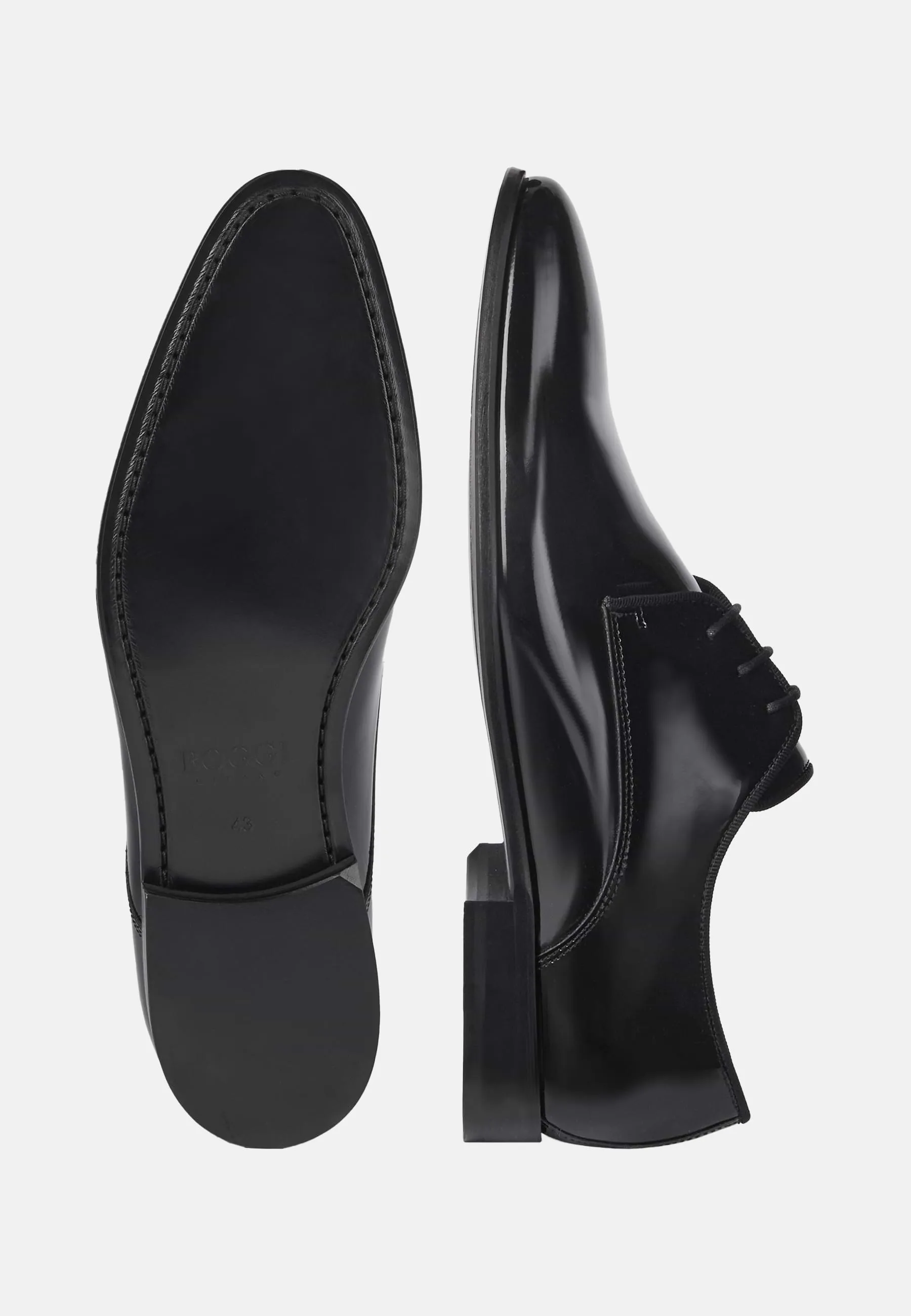 Scarpe Derby In Pelle