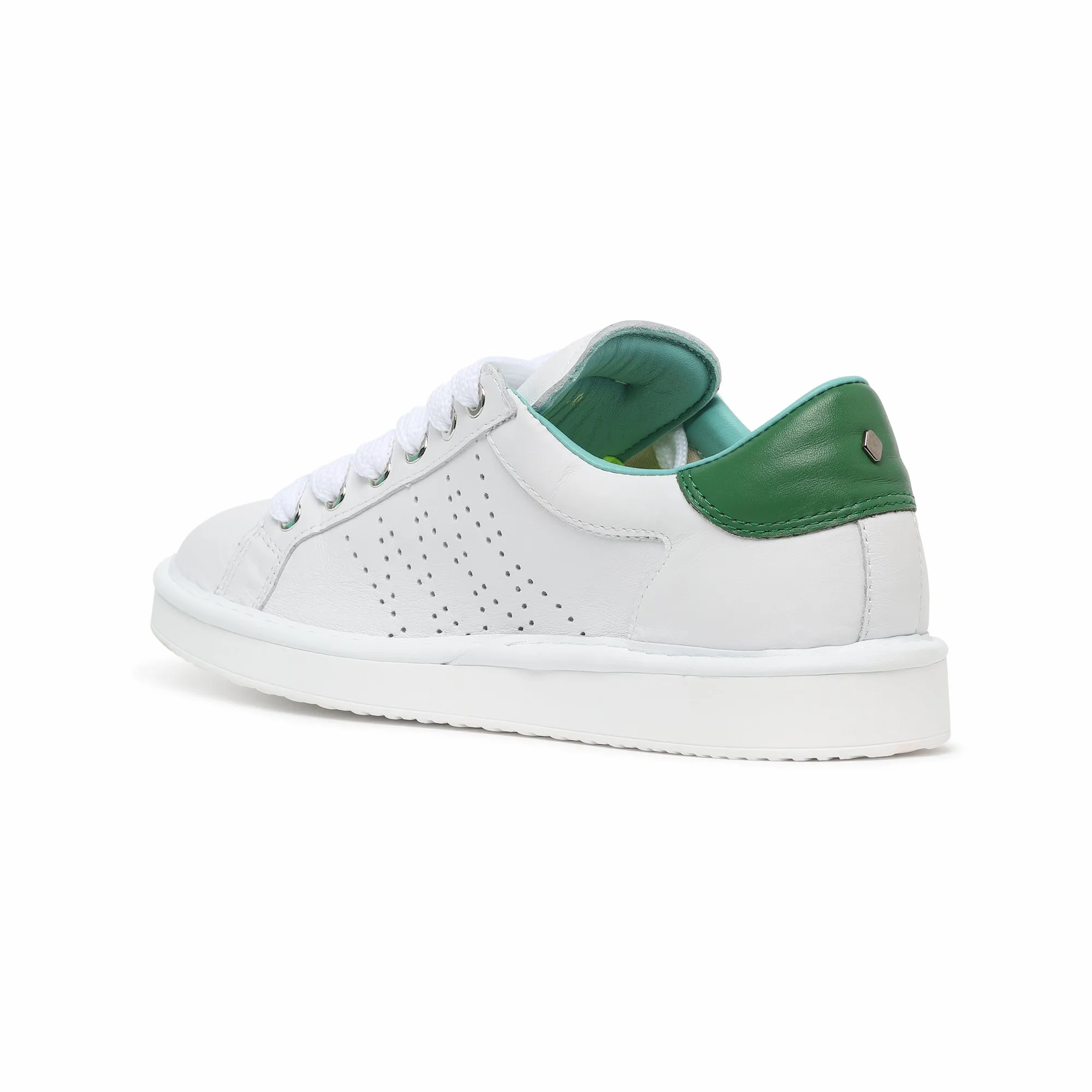 scarpe PANCHIC LACE-UP LEATHERWHITE-BOTTLE