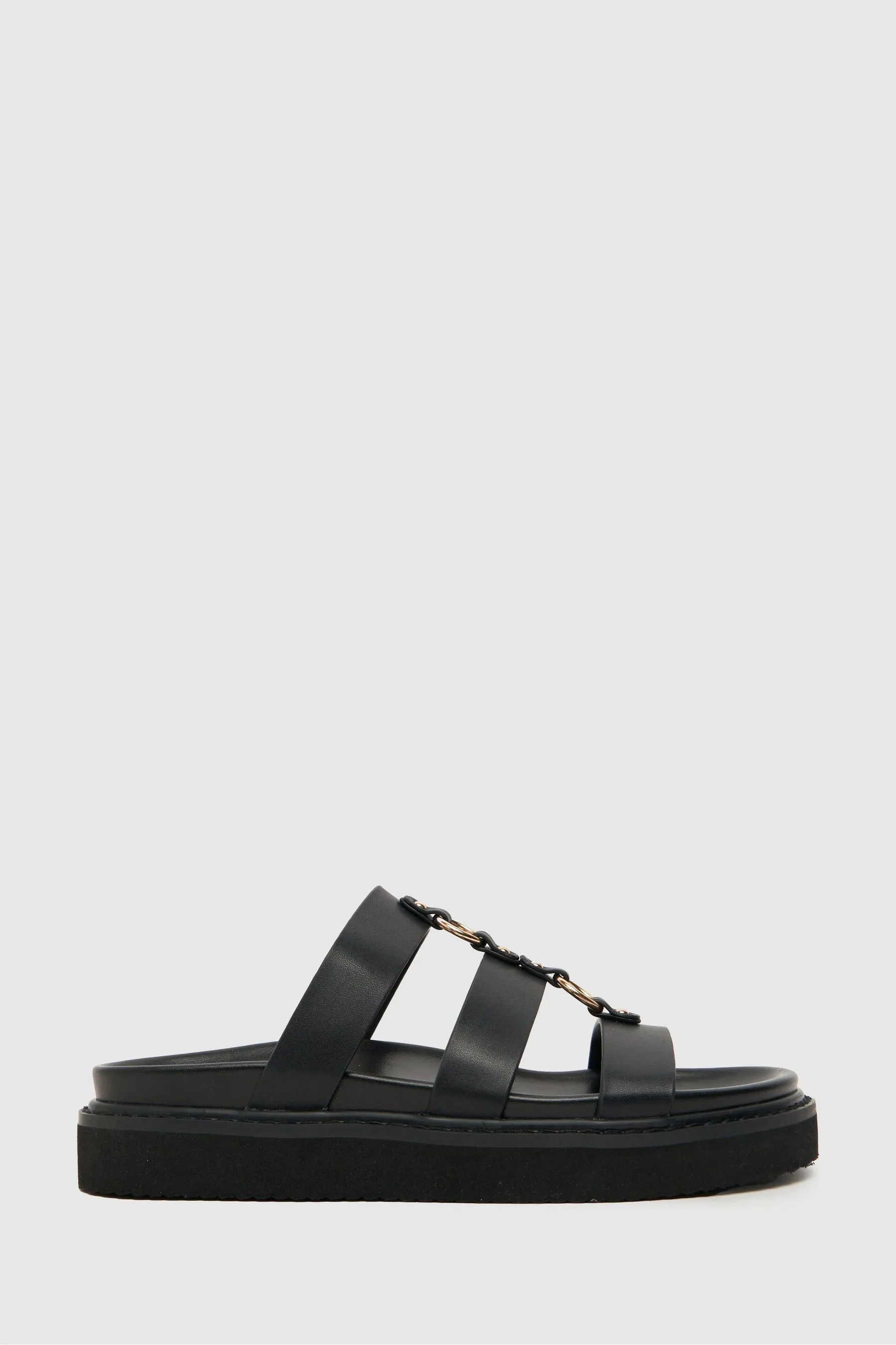 Schuh - Tana - Nero pesante con dettagli in  - Sandali