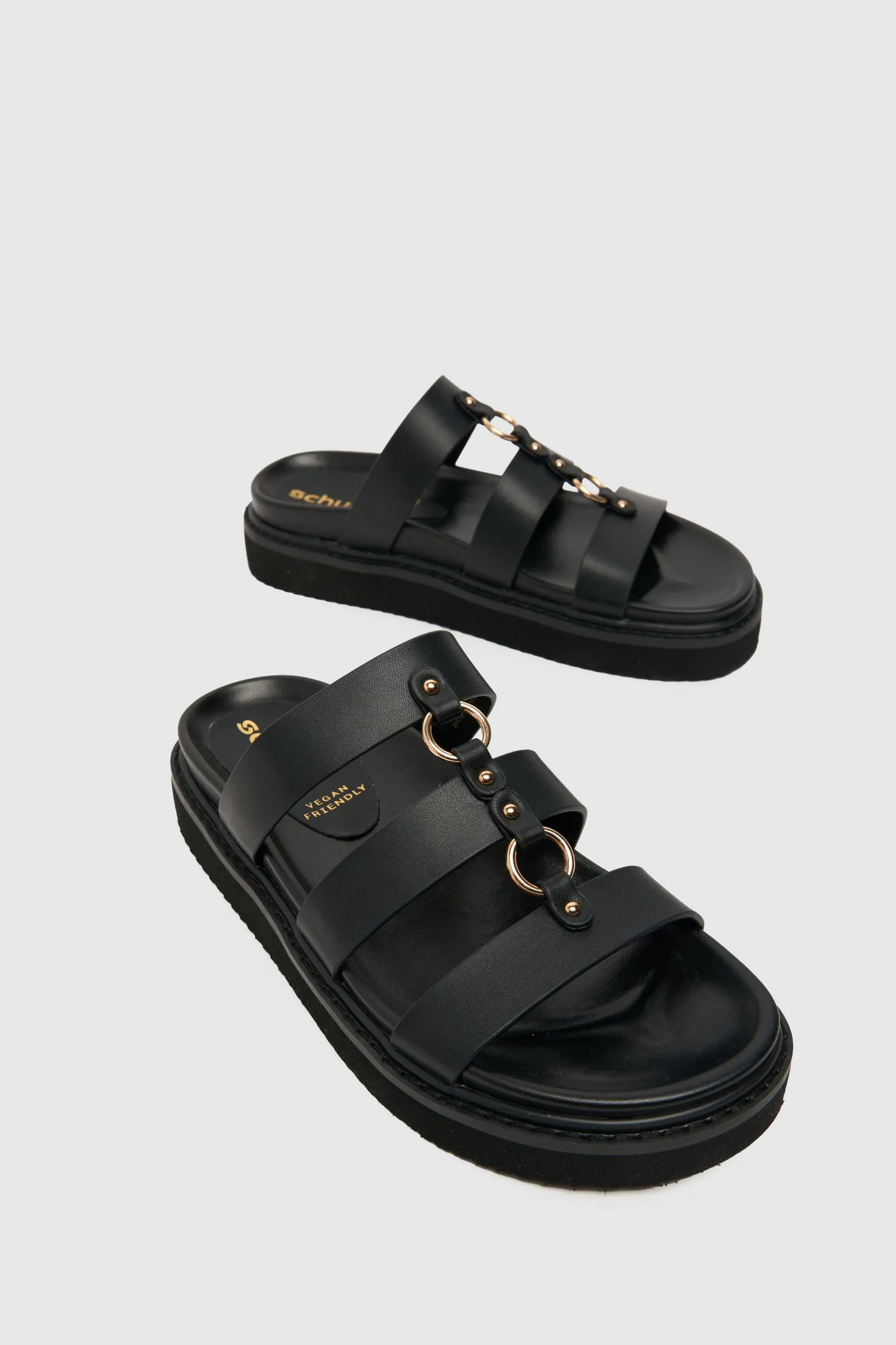 Schuh - Tana - Nero pesante con dettagli in  - Sandali