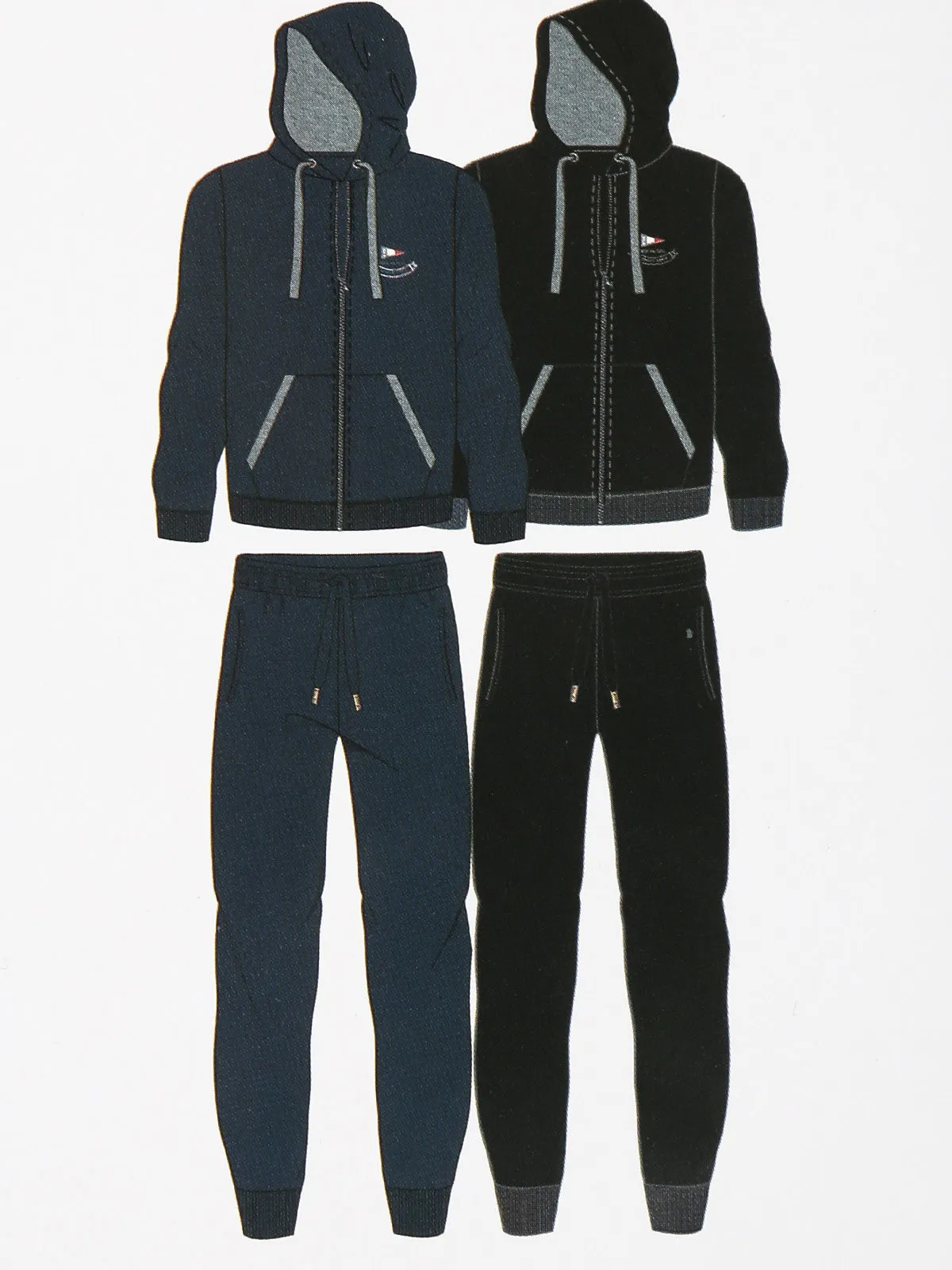 Scuola Nautica Italiana Sweat-shirt pour homme en coton avec capuche