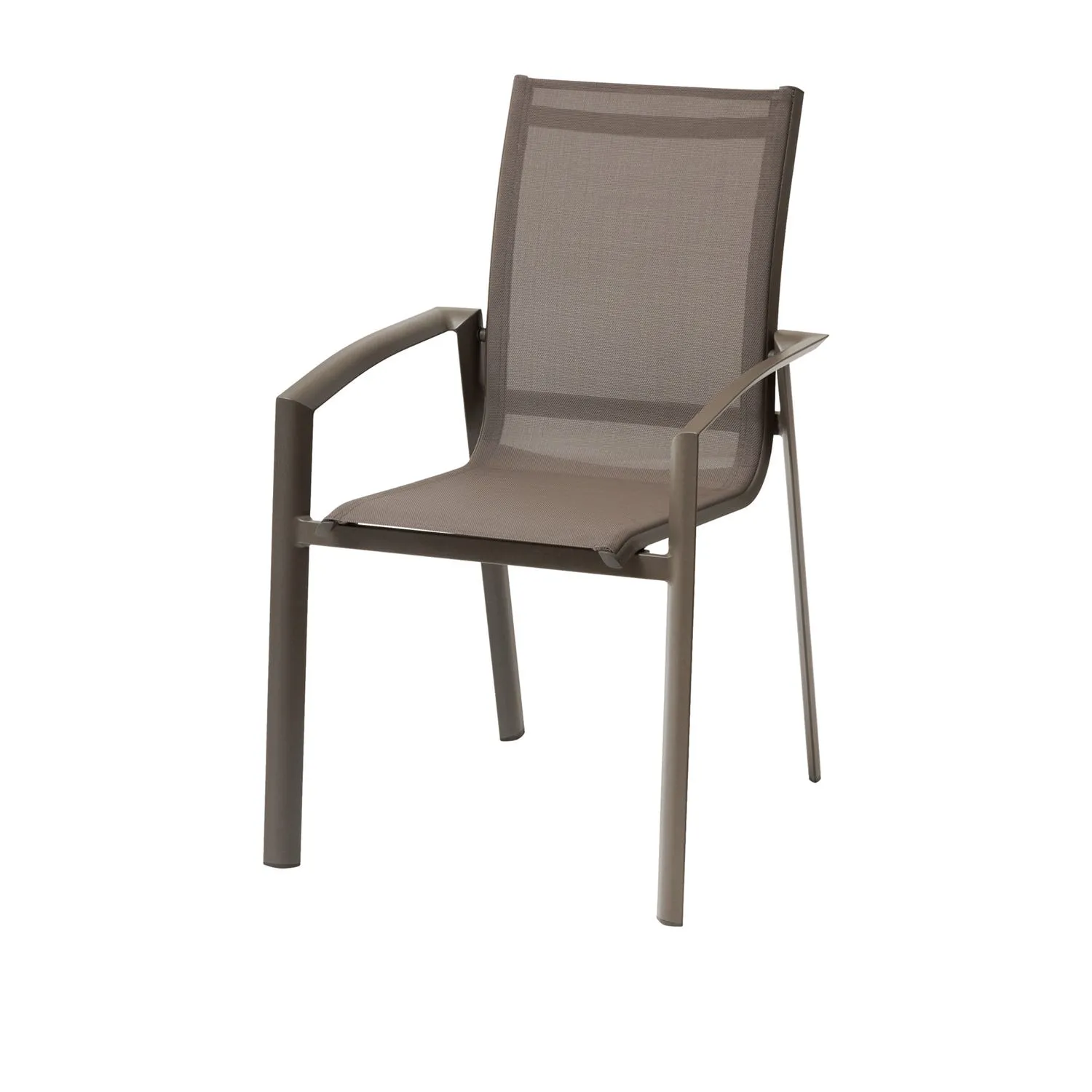 Sedia da giardino con braccioli - Axant marrone 