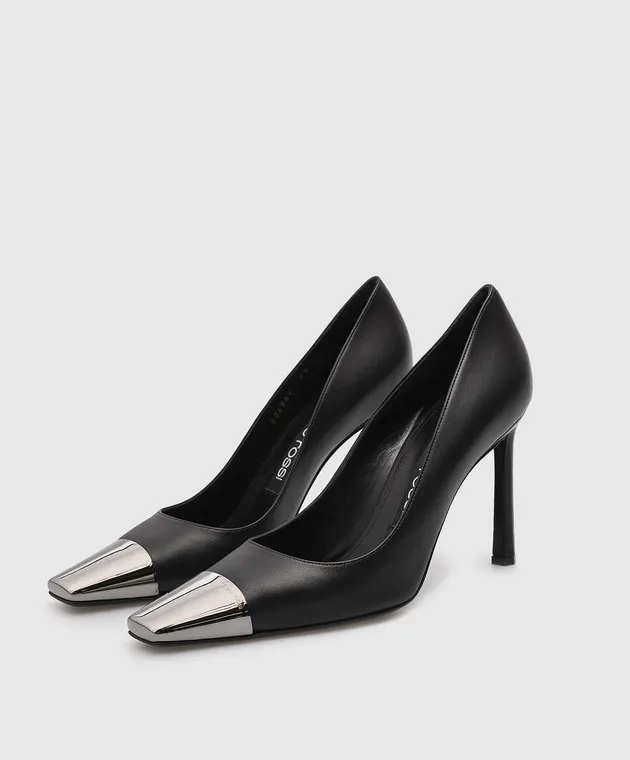 Sergio Rossi Scarpe da barca in pelle nera SR Reese B04560MNAN07
