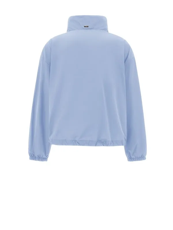 Short light blue jacket with zip