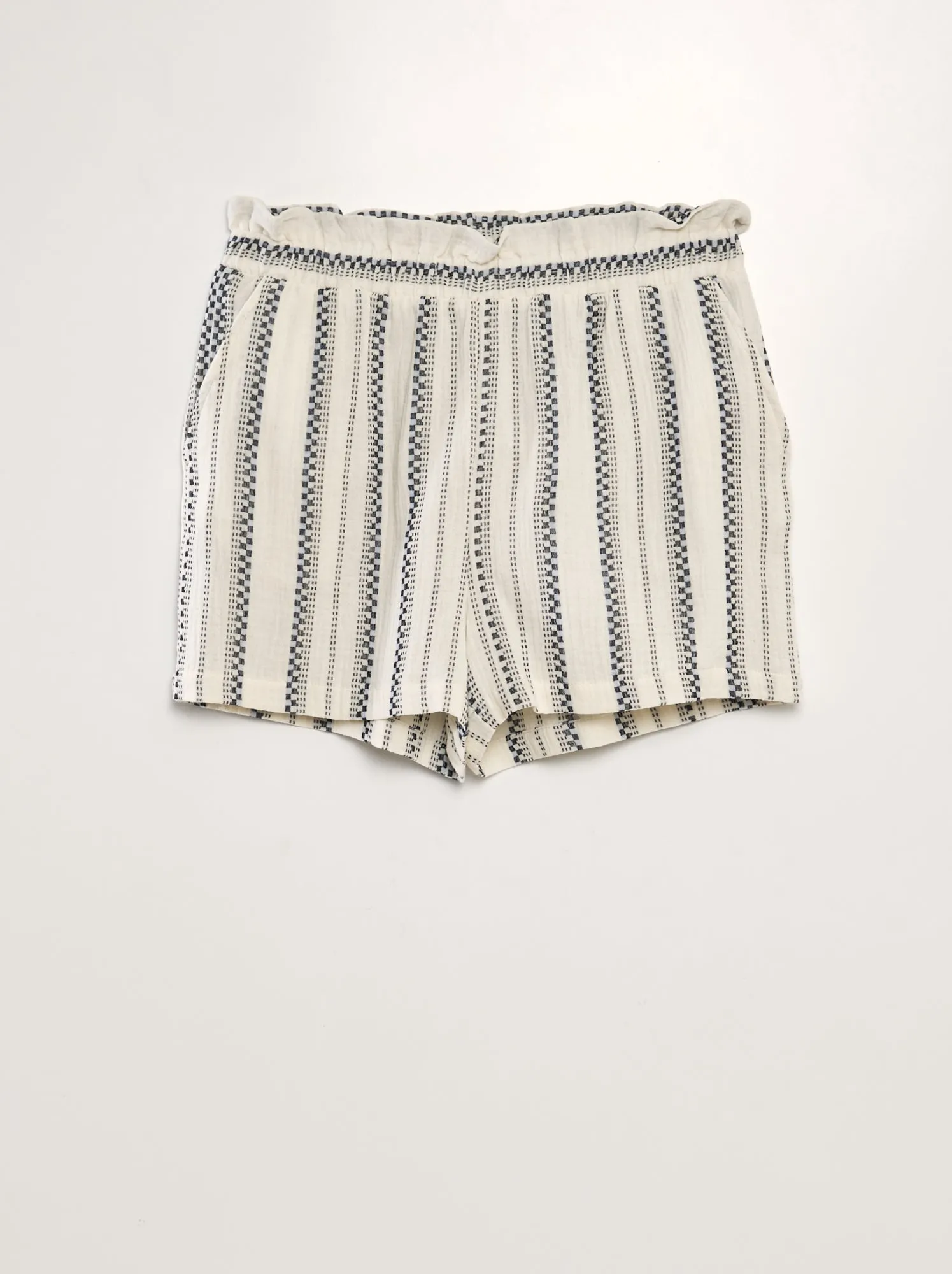 Shorts goffrati motivo jacquard 'JDY' - BEIGE