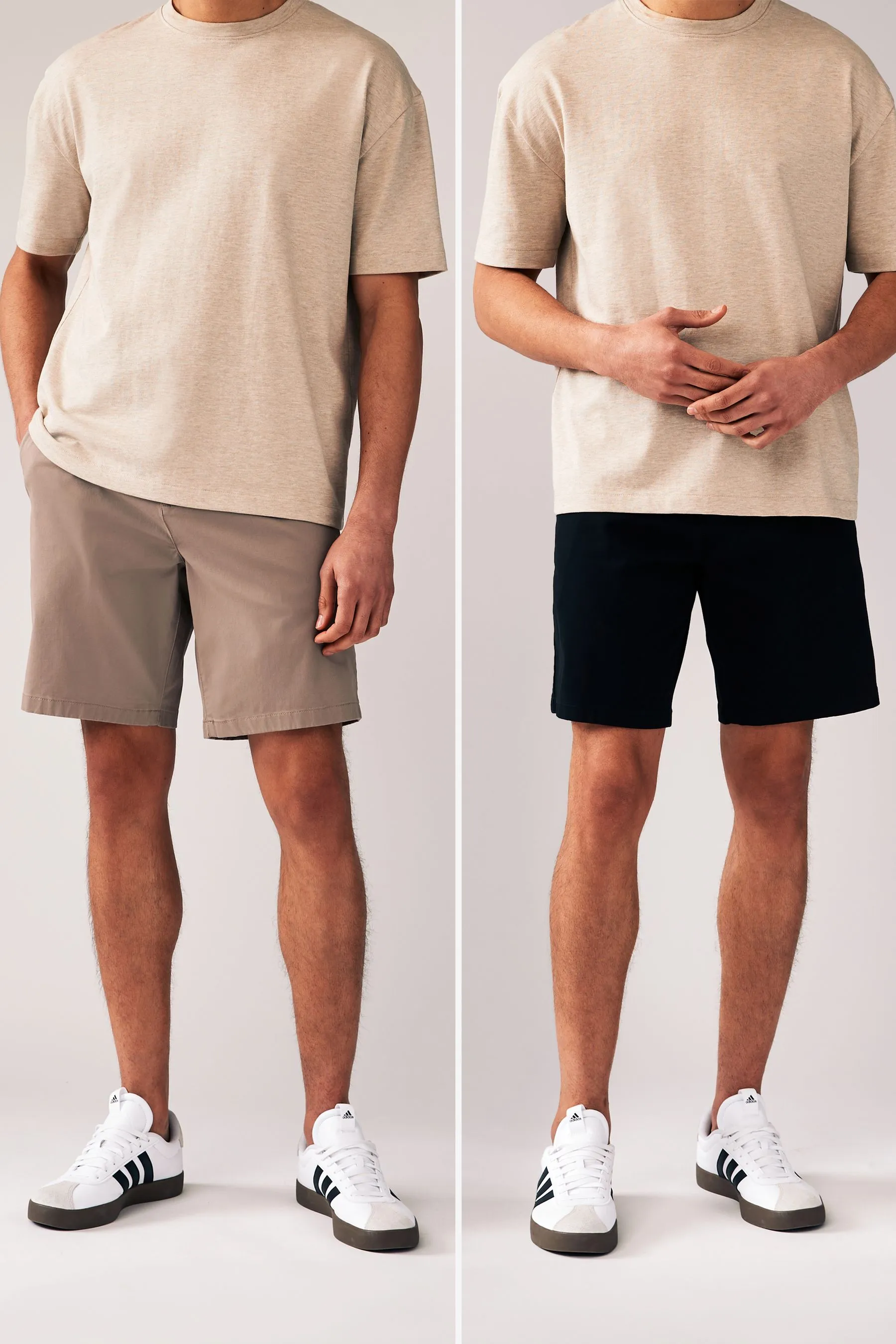 Shorts Pantaloni chino elasticizzati da 2 Confezione