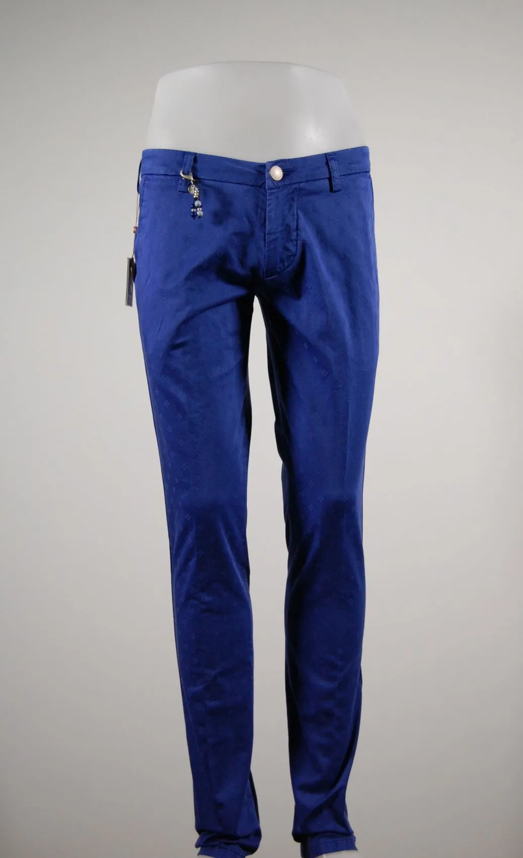 Slim fit stretch jacquard pants fradi in two colors