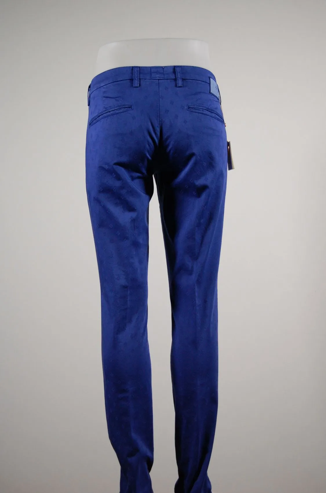 Slim fit stretch jacquard pants fradi in two colors