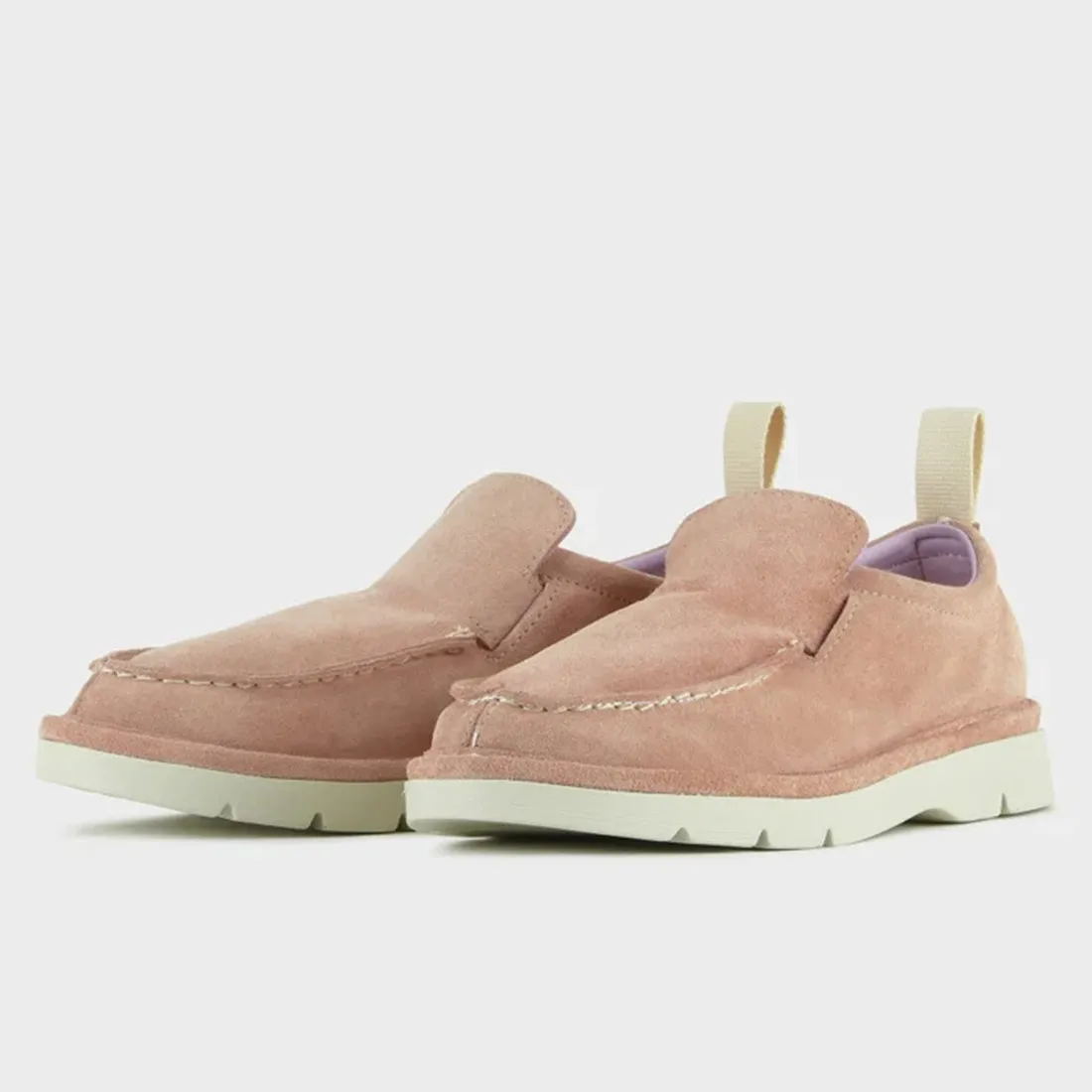 Slip on da donna Panchic P19 in camoscio rosa cipria