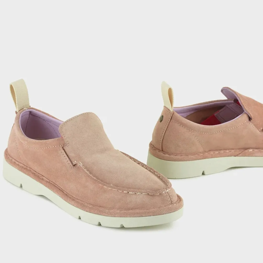 Slip on da donna Panchic P19 in camoscio rosa cipria