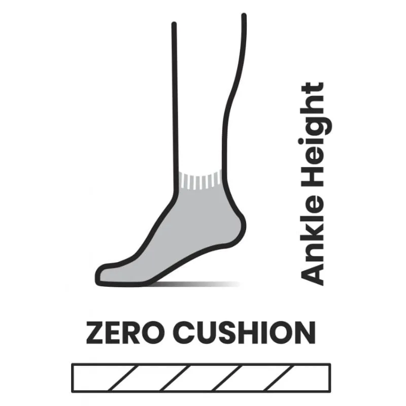 Smartwool Run Zero Cushion Calzini alla caviglia Performance Calzini ATHLETIC PICANTE ( ROSSO LUMINOSO)