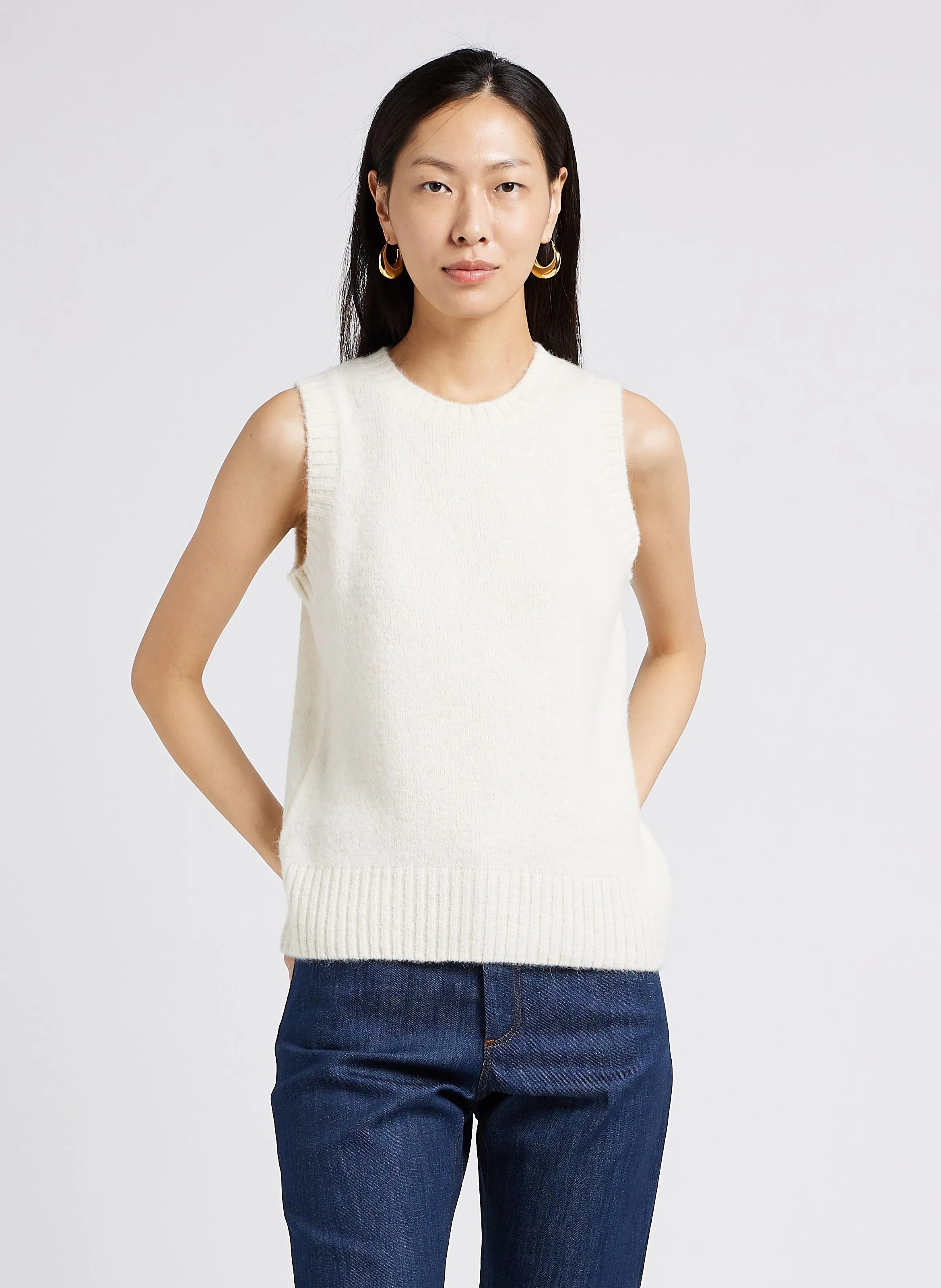  SOEUR   NAMASTE - Maglione scollo tondo in maglia morbida | Beige