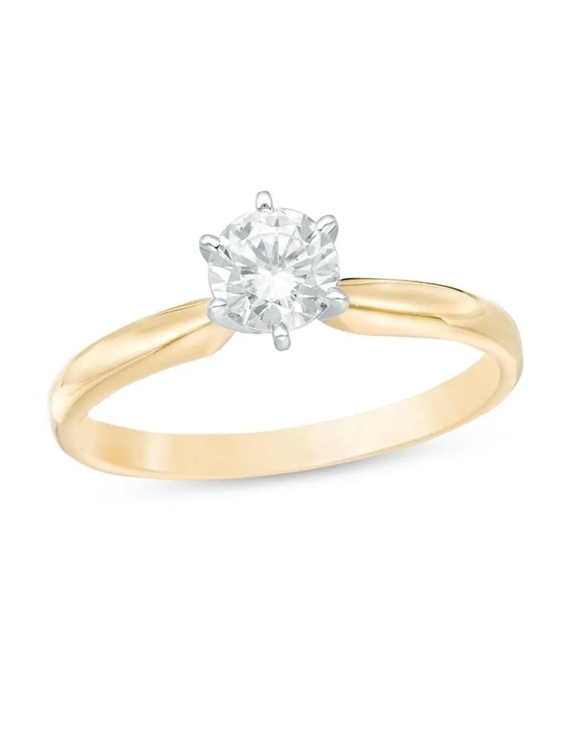Solitario Diamante Donna 0.80 carati in Oro Giallo 18k
