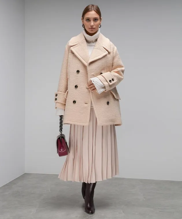 Solotre Gonna a pieghe beige M1R0041