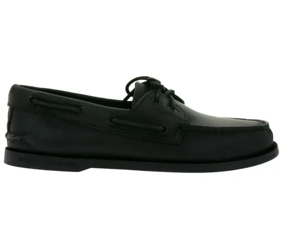 SPERRY Autentiche scarpe da barca in pelle a 2 occhi originali da uomo con sistema di allacciatura 360 0836981 nere