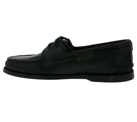 SPERRY Autentiche scarpe da barca in pelle a 2 occhi originali da uomo con sistema di allacciatura 360 0836981 nere