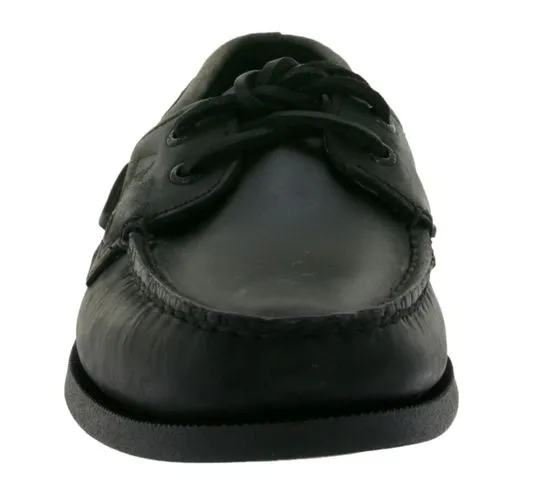 SPERRY Autentiche scarpe da barca in pelle a 2 occhi originali da uomo con sistema di allacciatura 360 0836981 nere