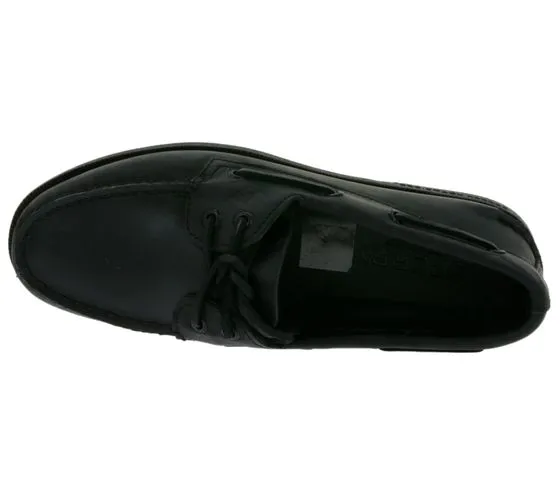 SPERRY Autentiche scarpe da barca in pelle a 2 occhi originali da uomo con sistema di allacciatura 360 0836981 nere