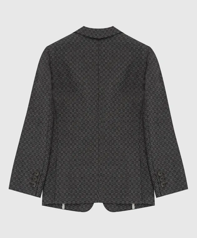 Stefano Ricci Blazer in lana fantasia per bambini Y1RSGD3300W805